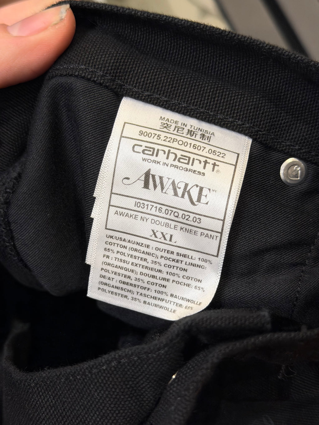 Awake NY x Carhartt WIP Double Knee Pants - Black