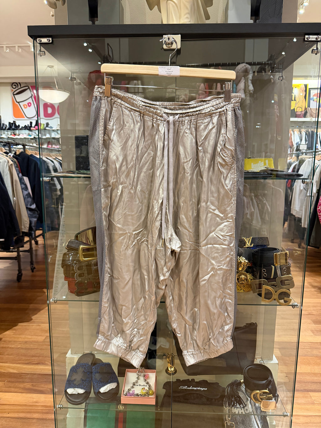 Y-3 Metallic Lounge Trousers - Silver
