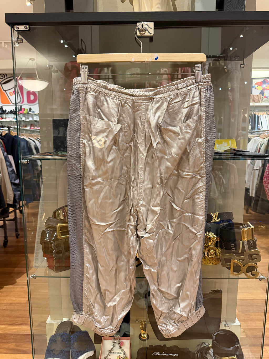 Y-3 Metallic Lounge Trousers - Silver