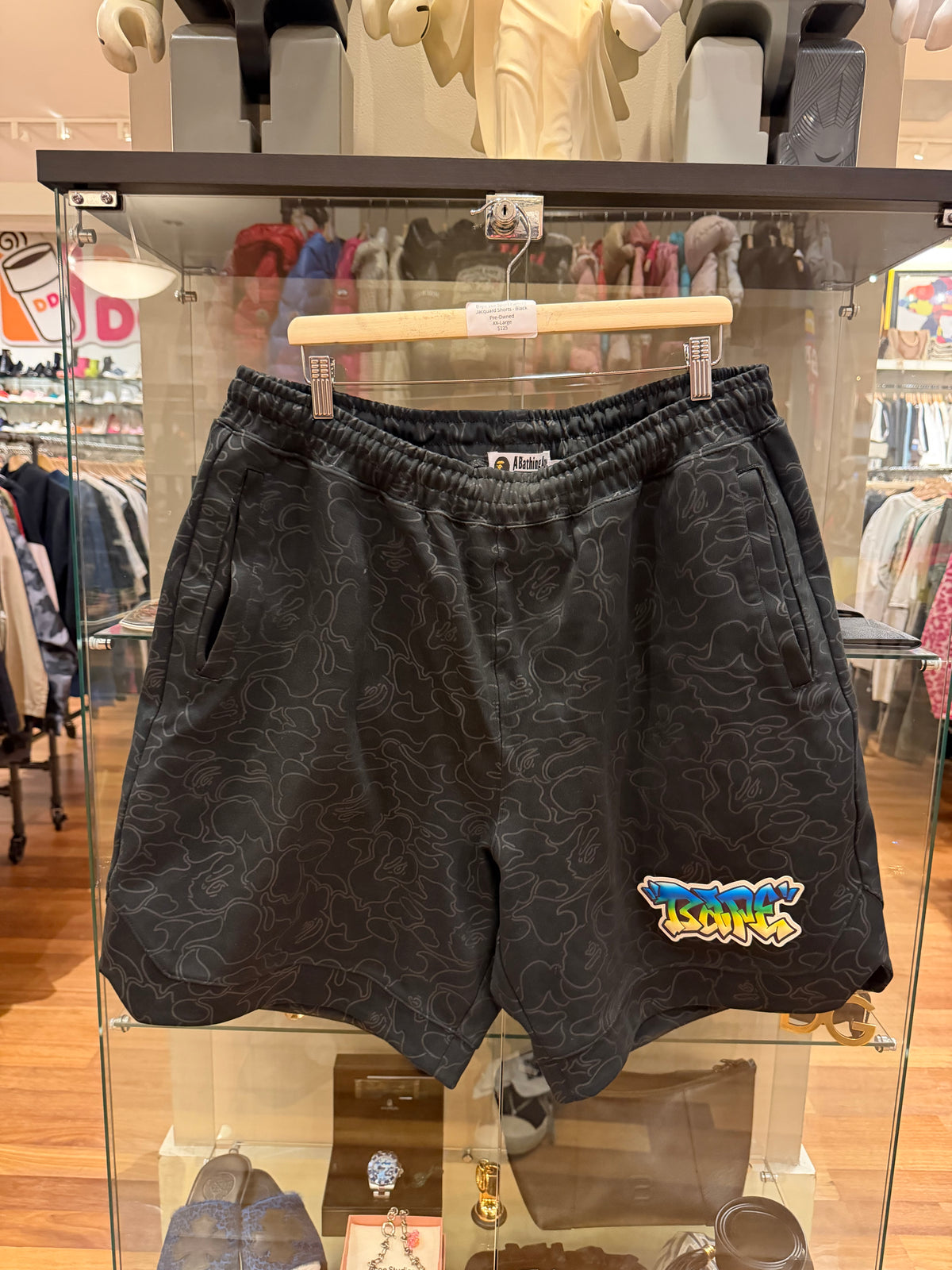 Bape Lux Sport Pattern Jacquard Shorts - Black