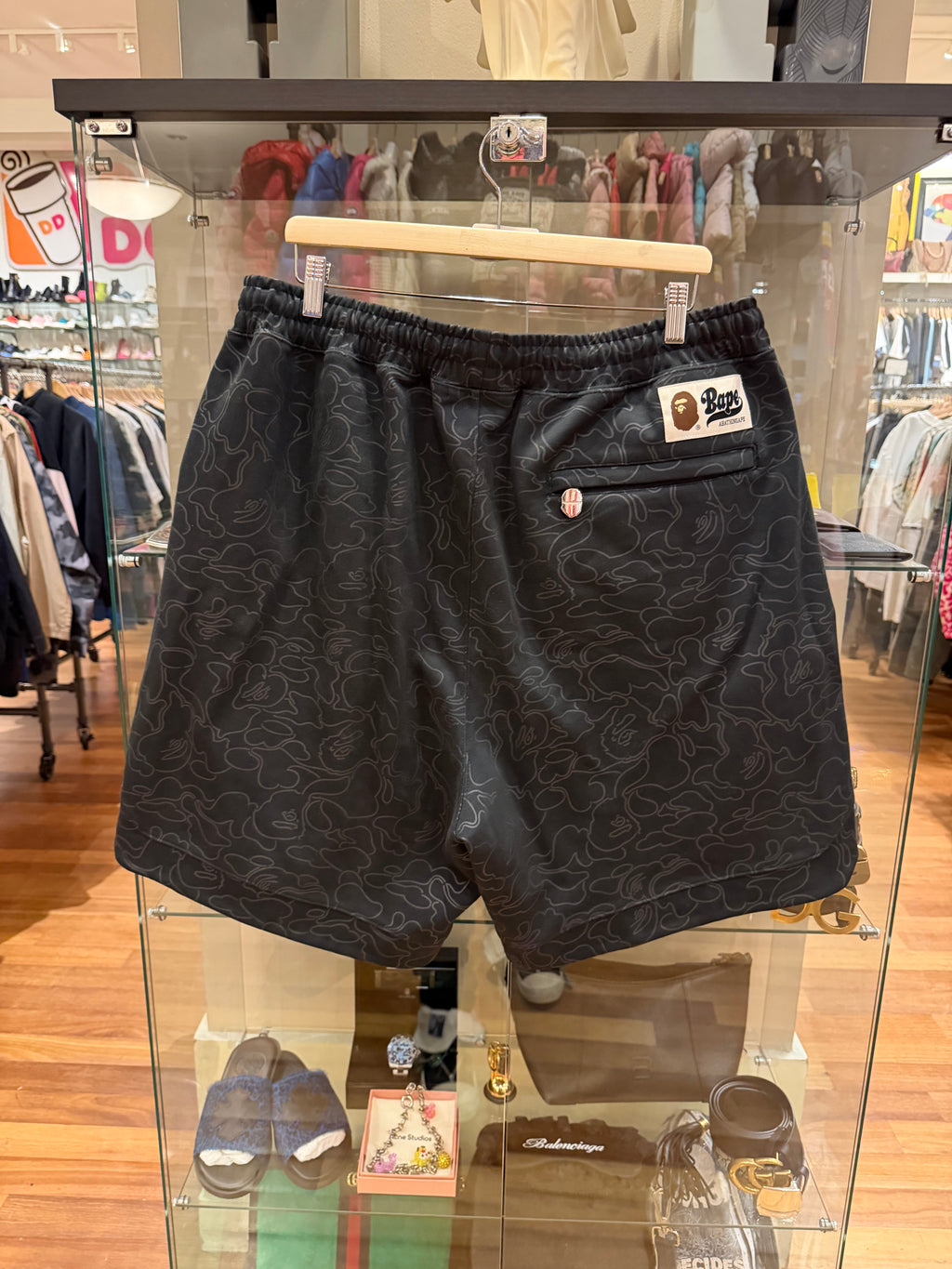 Bape Lux Sport Pattern Jacquard Shorts - Black