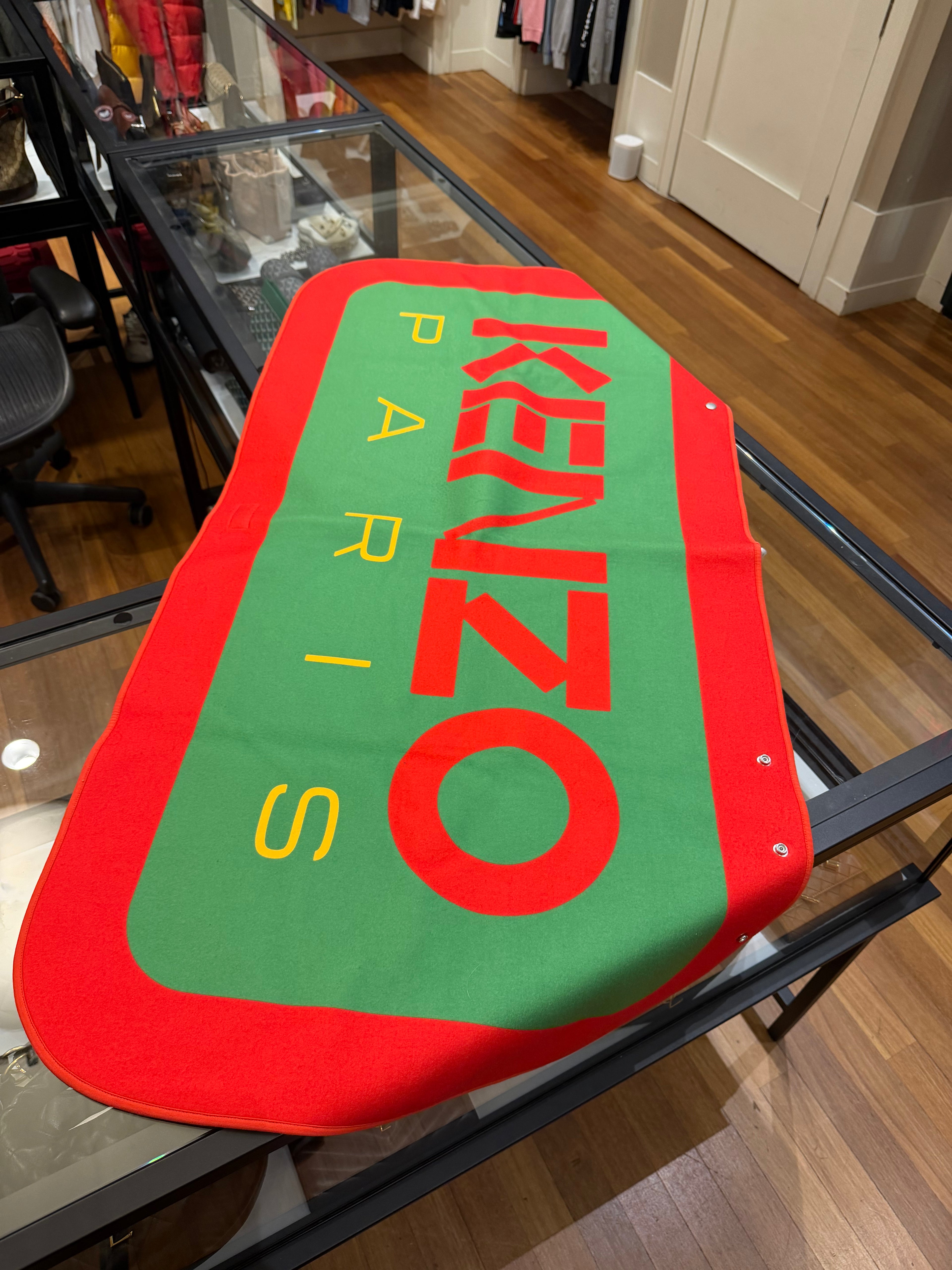 Kenzo Paris Reversible Logo Scarf / Cape Blanket