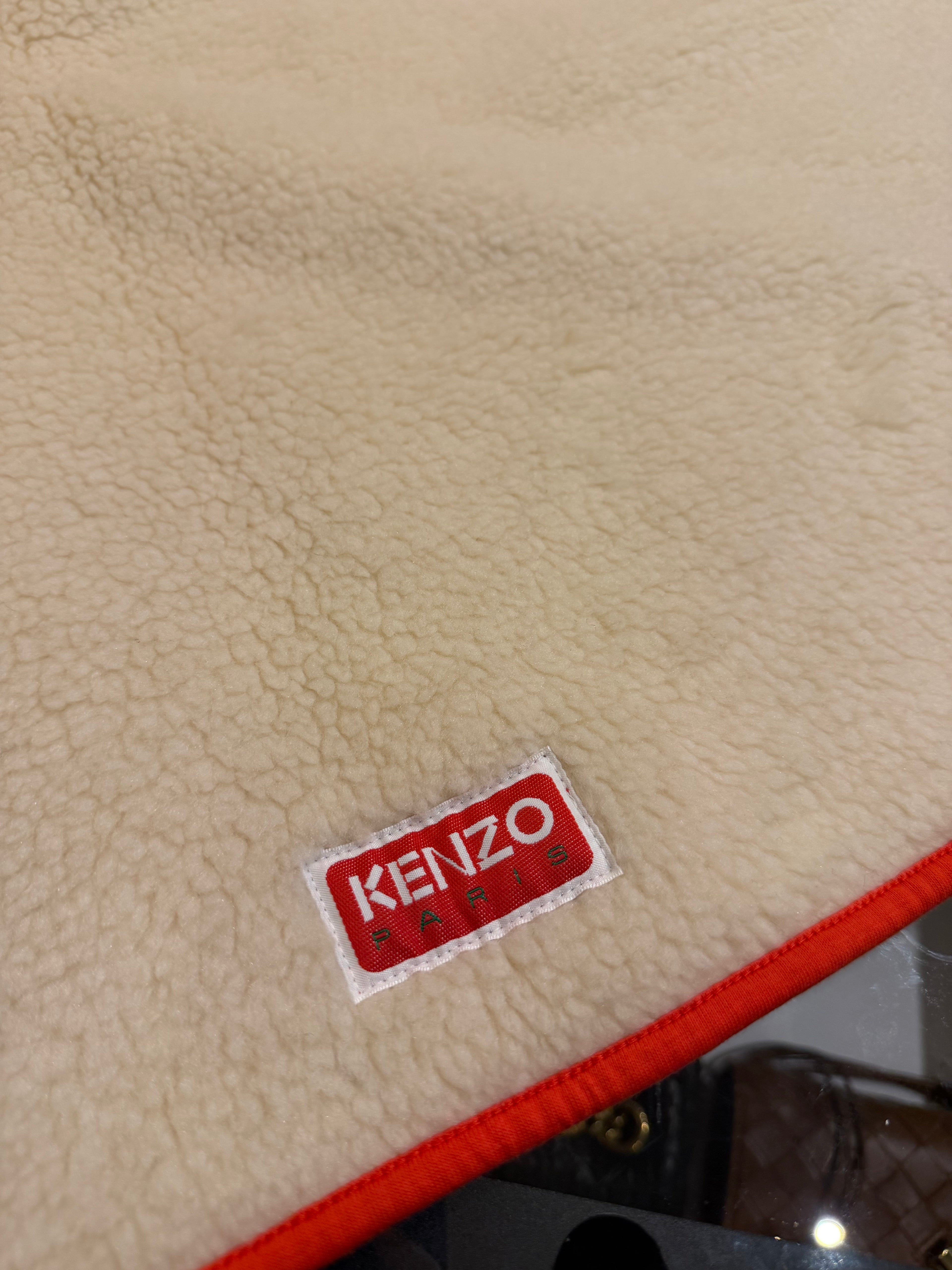 Kenzo Paris Reversible Logo Scarf / Cape Blanket