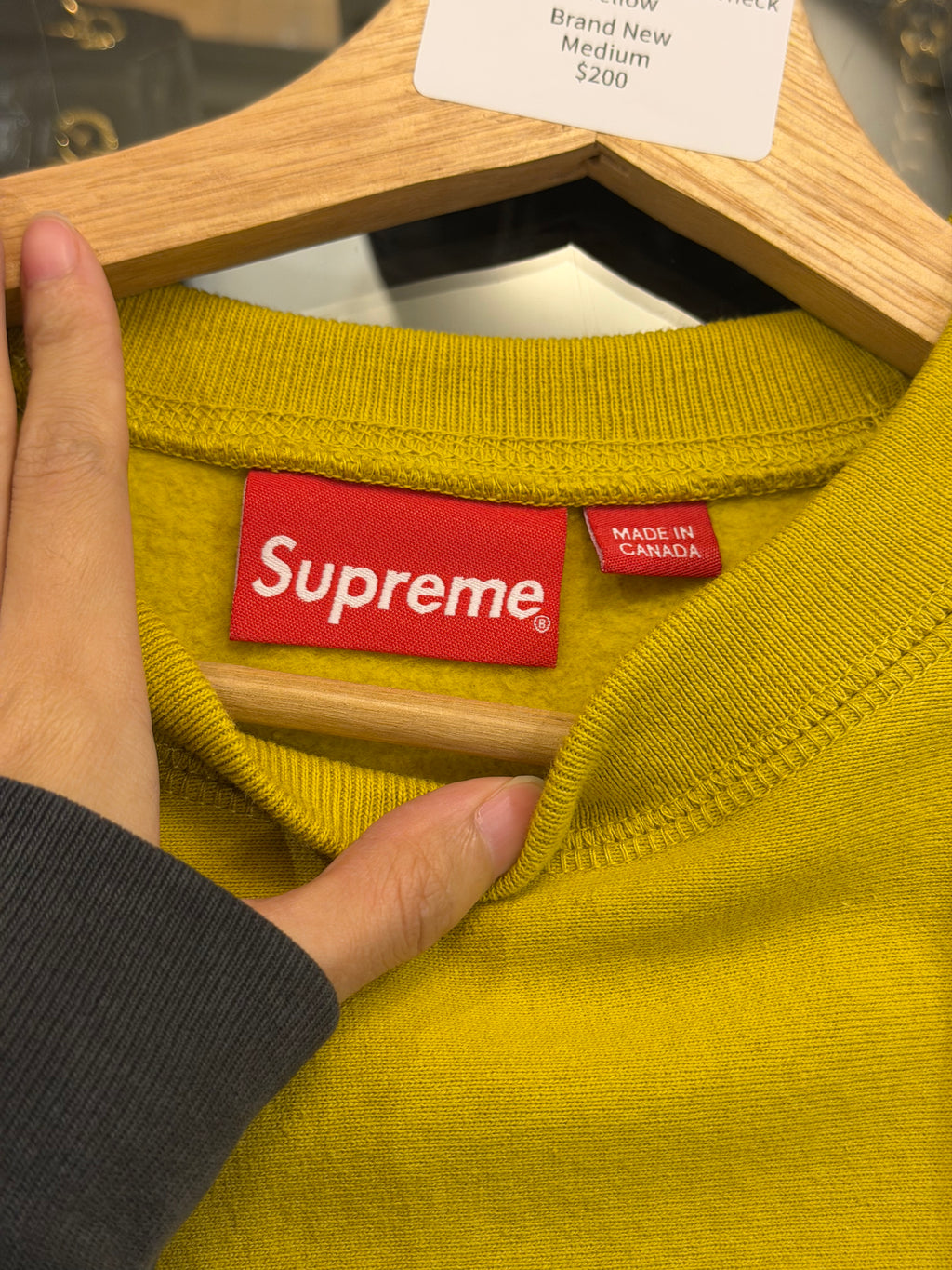 Supreme Box Logo Crewneck- Yellow