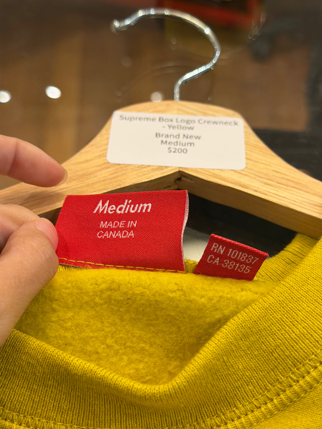 Supreme Box Logo Crewneck- Yellow
