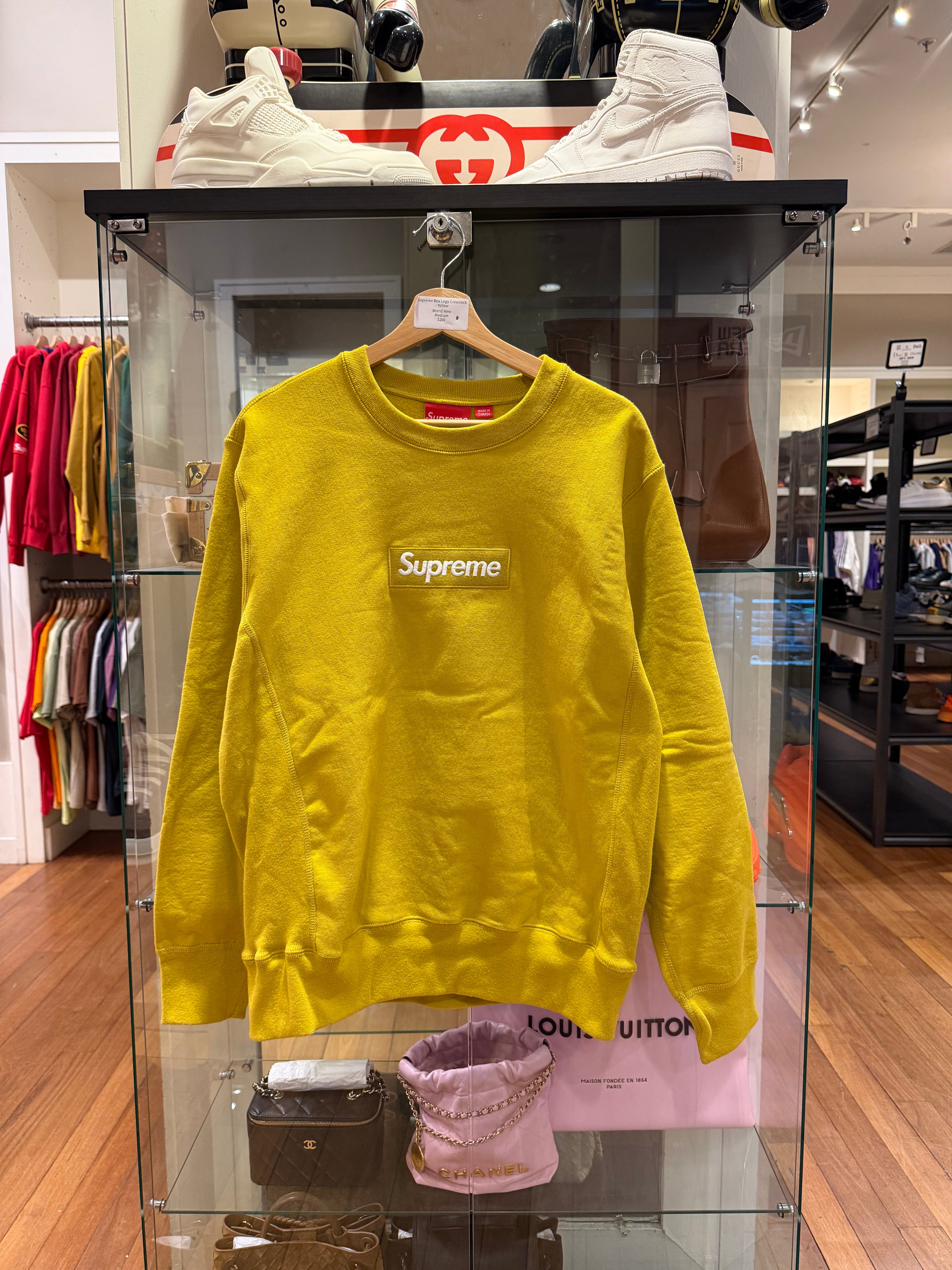 Supreme Box Logo Crewneck- Yellow