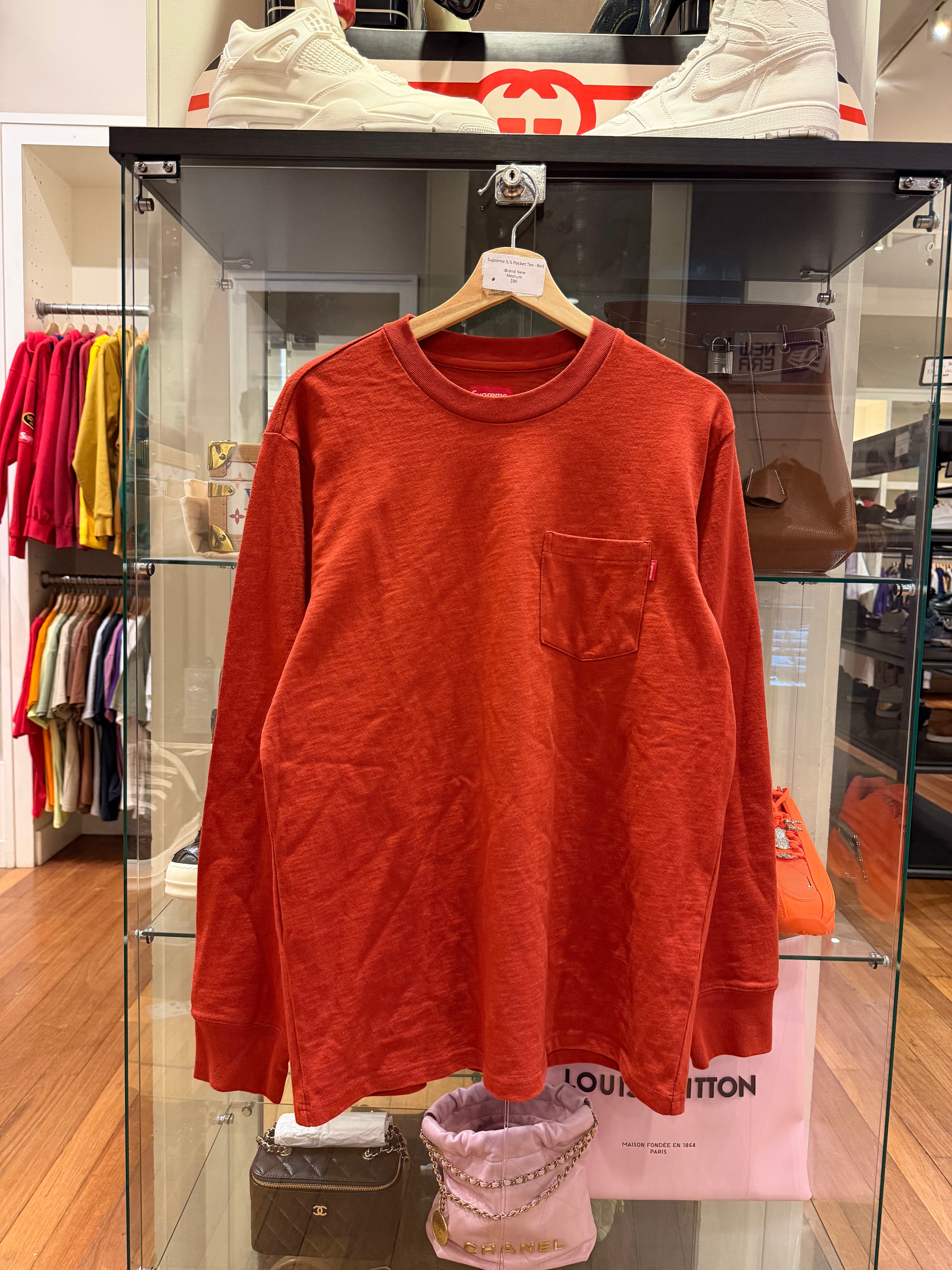 Supreme S/S Pocket Tee - Red
