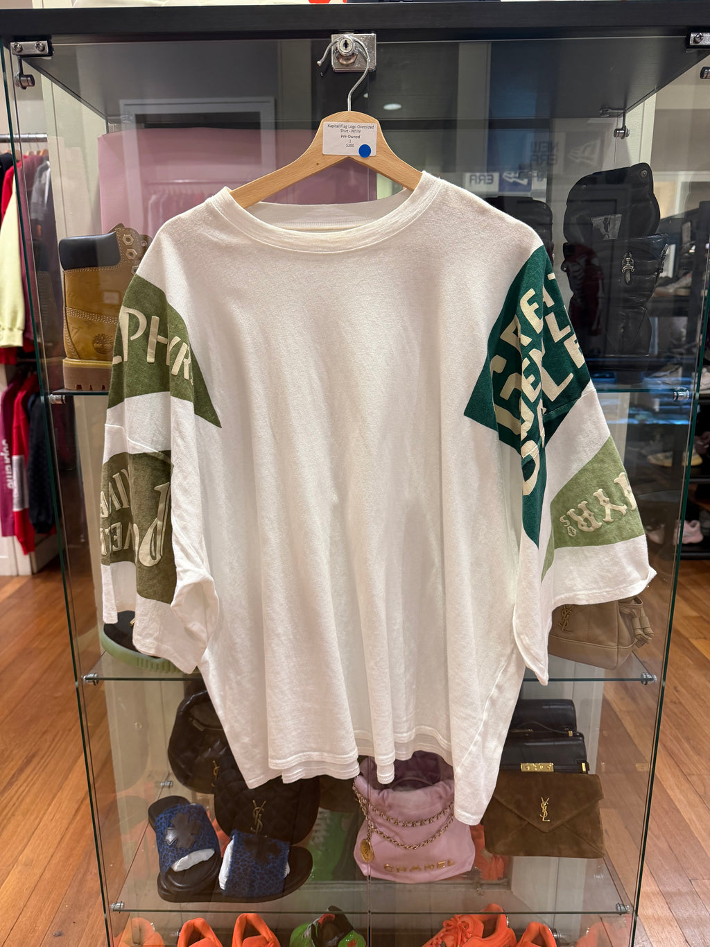 Kapital Flag Logo Oversized Shirt - White