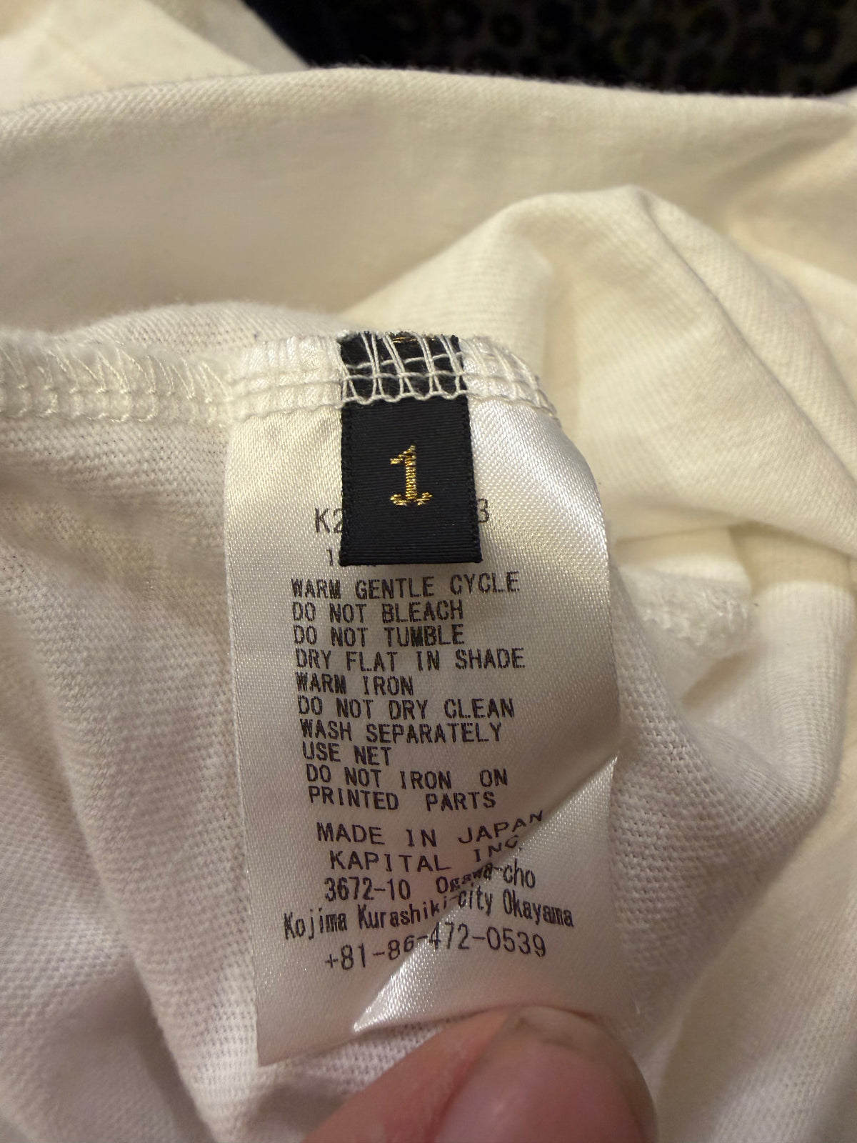 Kapital Flag Logo Oversized Shirt - White