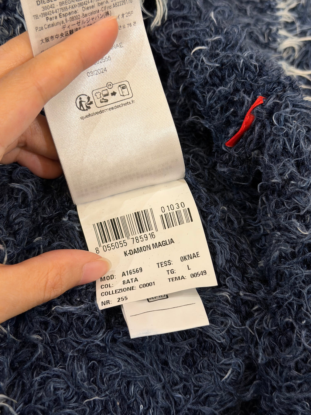 Diesel K-Damon Textured-Knit Jumper