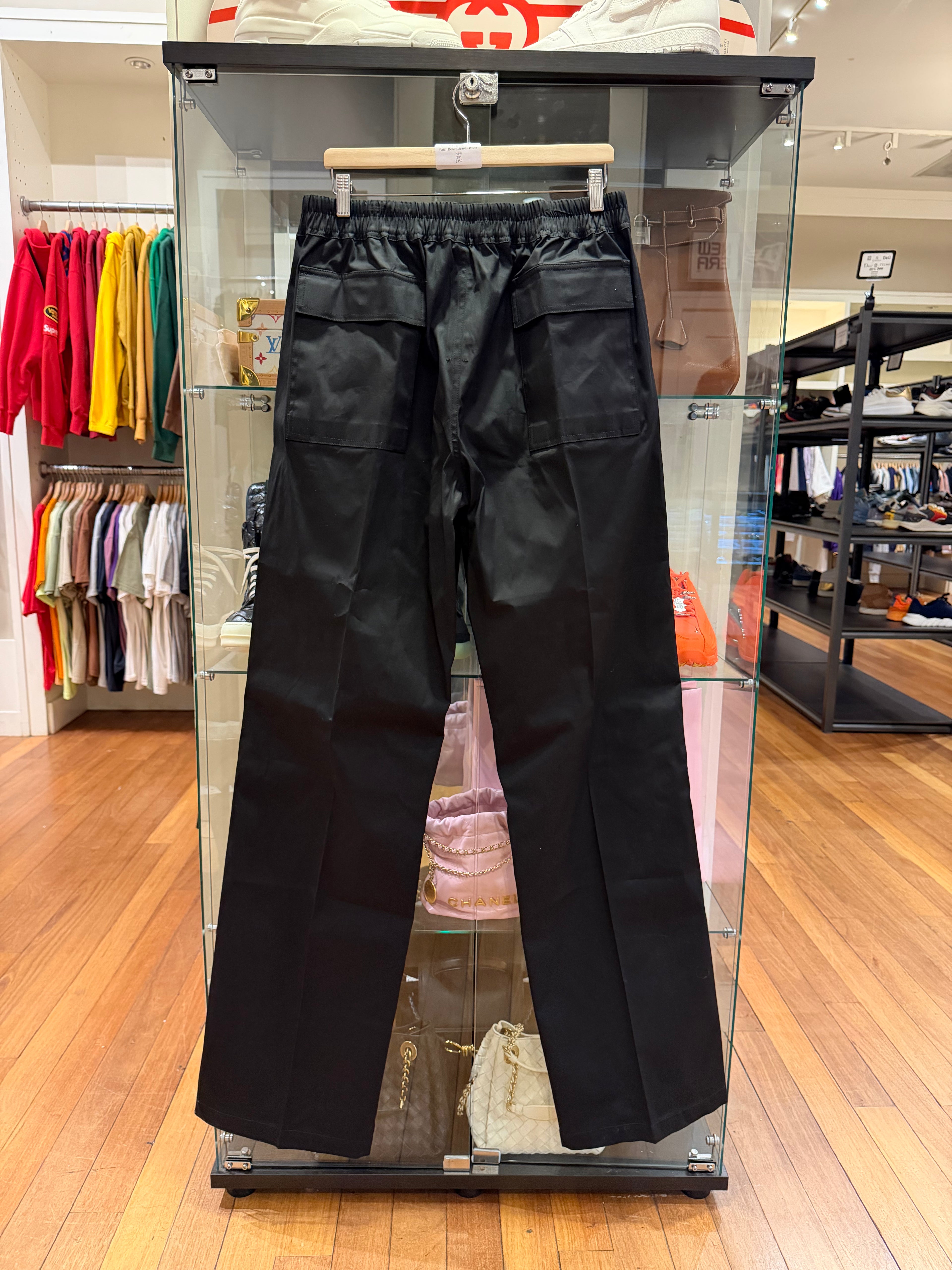Rick Owens Black Cotton Trousers