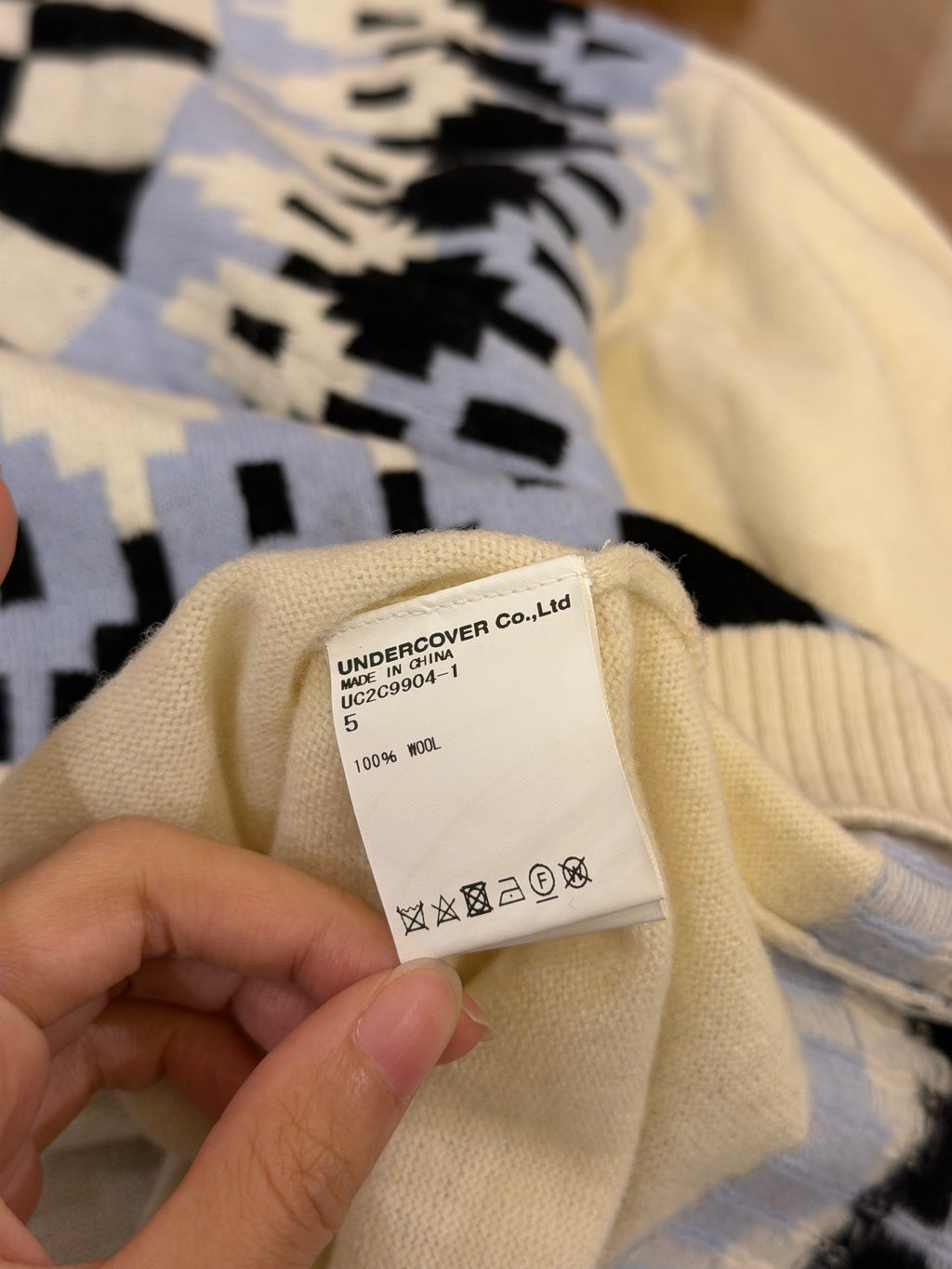 Undercover × Fragment Design Fair Isle Jacquard Crewneck Sweater