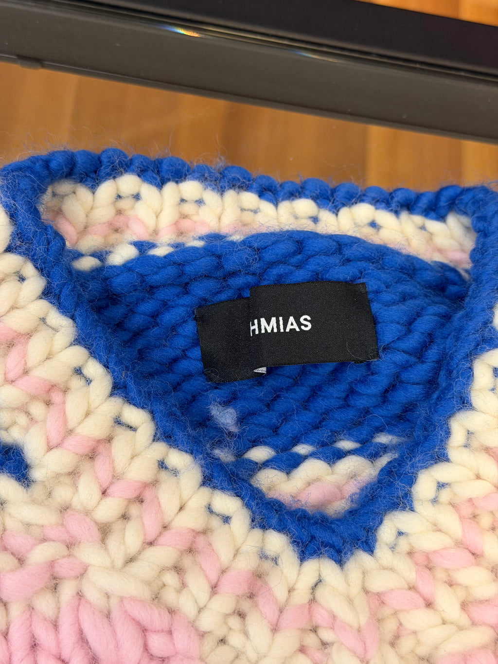 NAHMIAS Knit Hockey Jersey- Pink/Blue