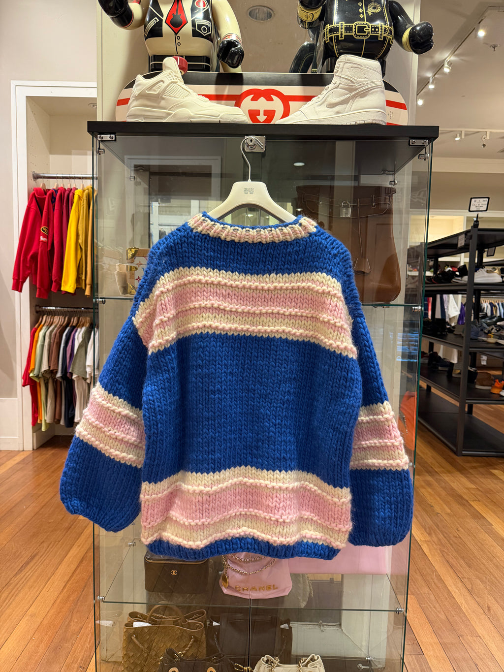 NAHMIAS Knit Hockey Jersey- Pink/Blue