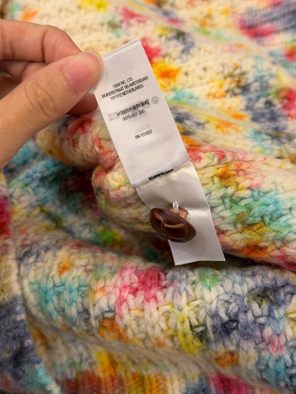 Supreme Waffle Knit Cardigan in Tie Dye