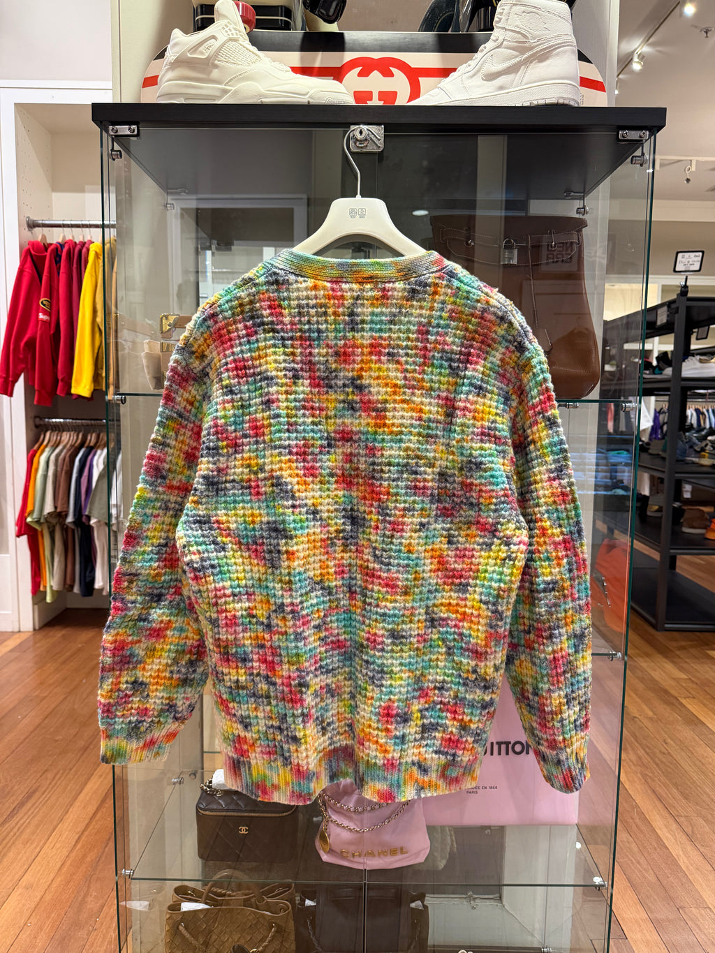 Supreme Waffle Knit Cardigan in Tie Dye
