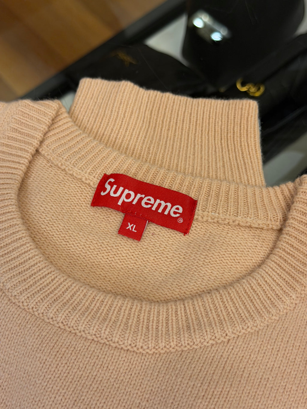 Supreme Jamie Reid Fuck All Sweater- Dusty Pink