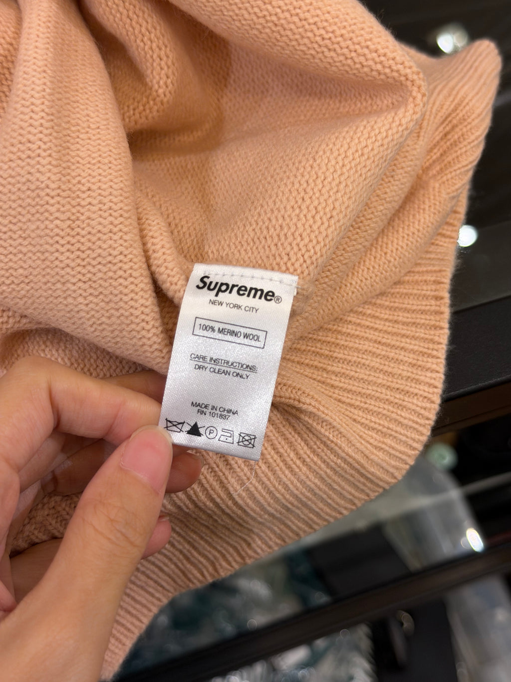 Supreme Jamie Reid Fuck All Sweater- Dusty Pink
