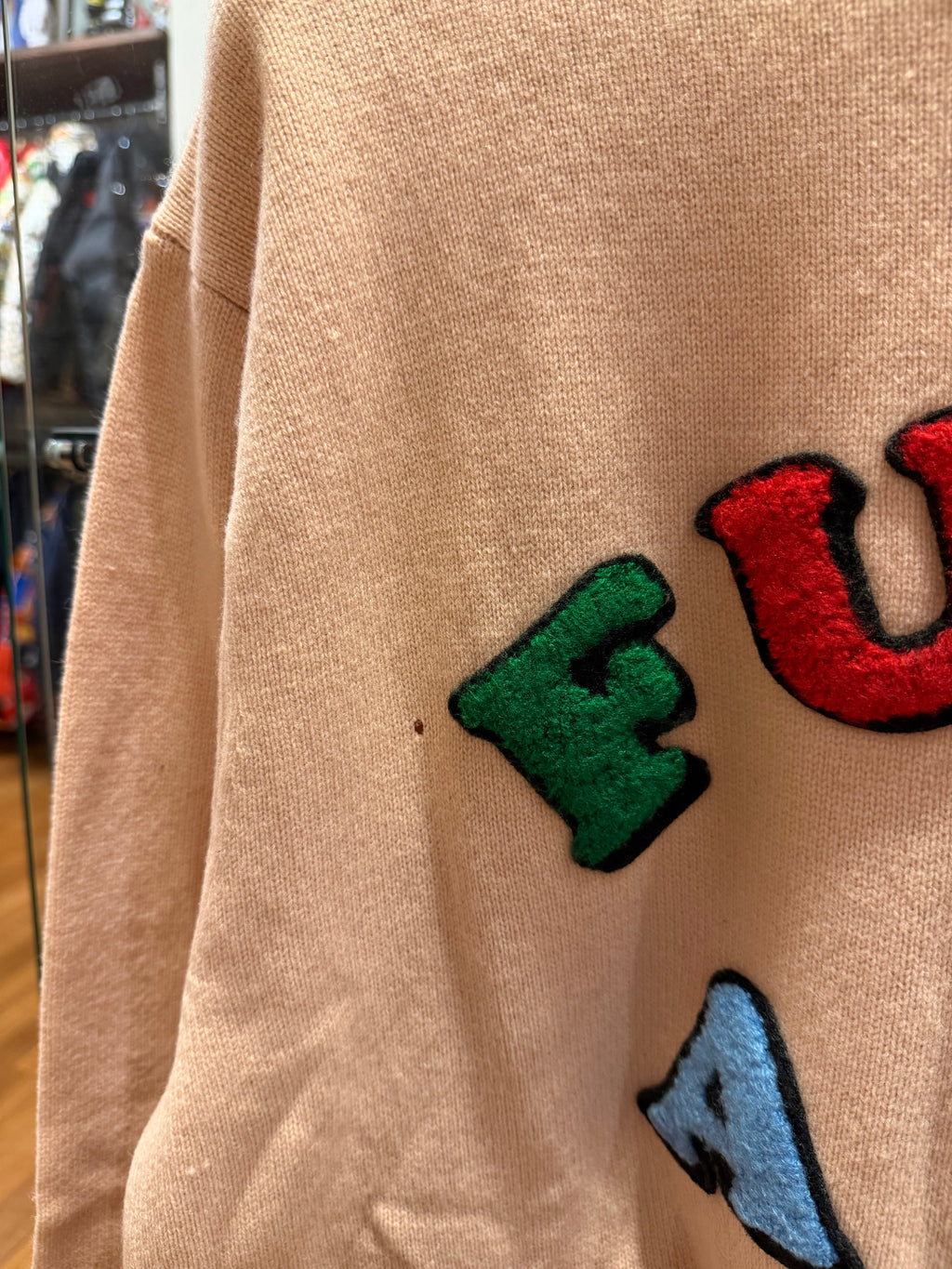 Supreme Jamie Reid Fuck All Sweater- Dusty Pink
