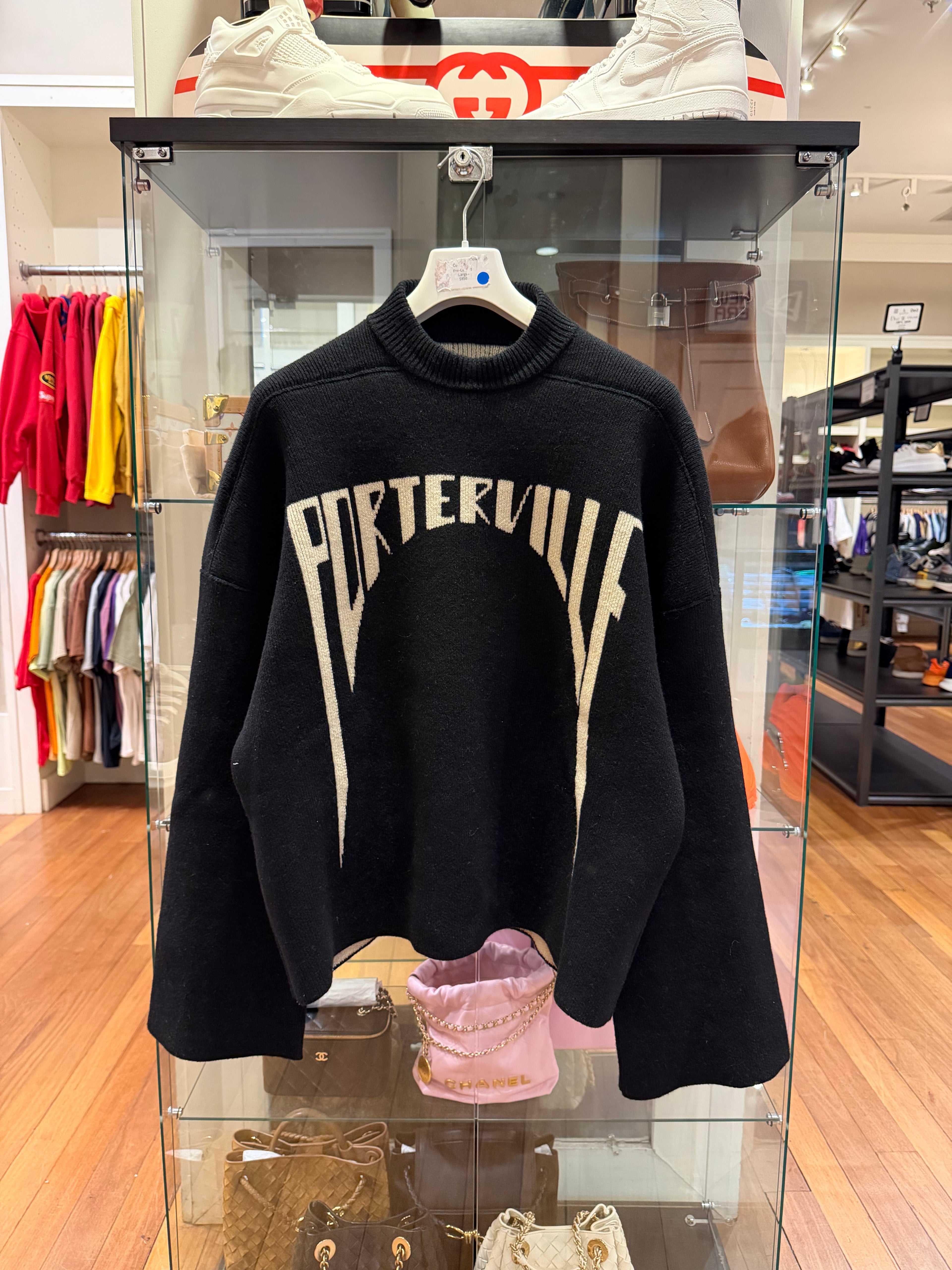 Rick Owens Fall/Winter 2024 "Porterville" Jumbo Crewneck Sweater