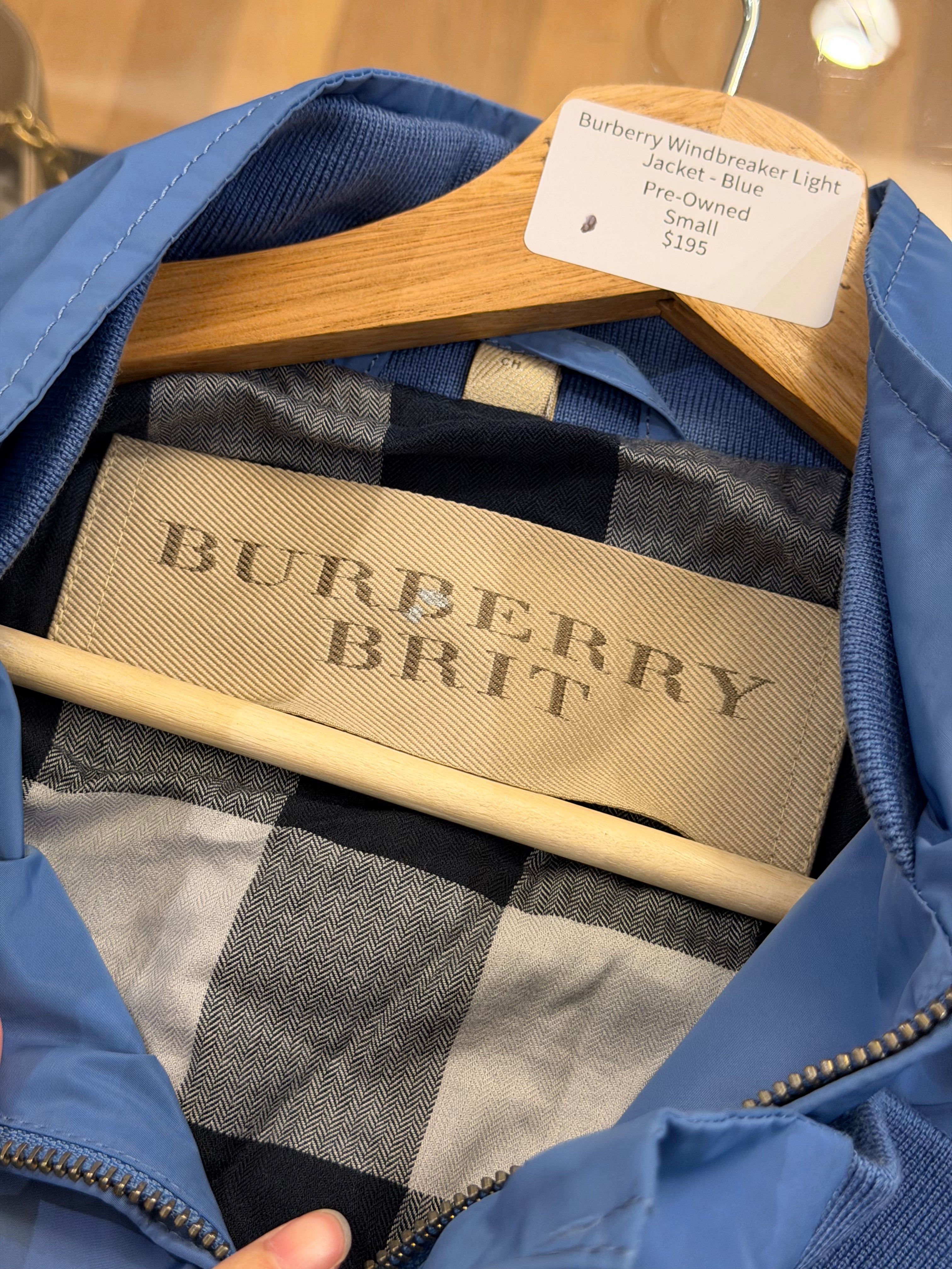 Burberry Windbreaker Light Jacket - Blue