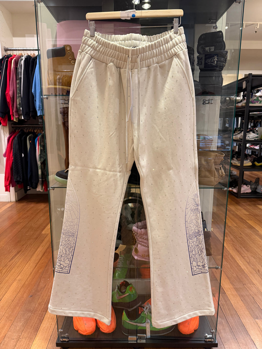 Who Decides War Rhinestone Sweatpants