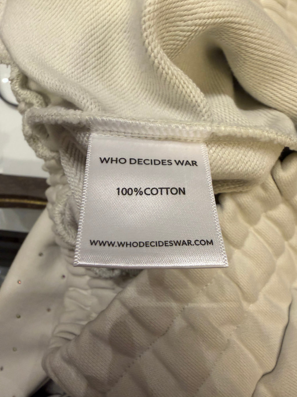 Who Decides War Rhinestone Sweatpants