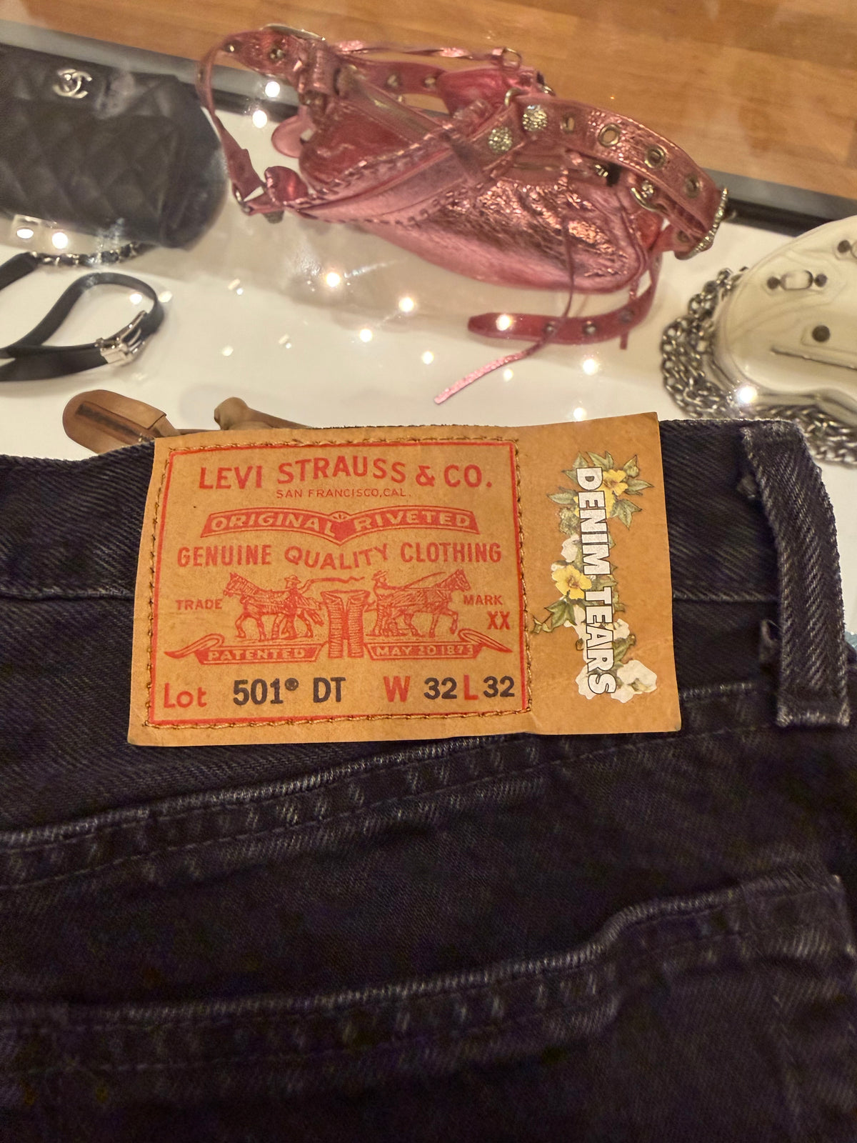 Denim Tears x Levi Rocker Studded Denim Jeans - Black