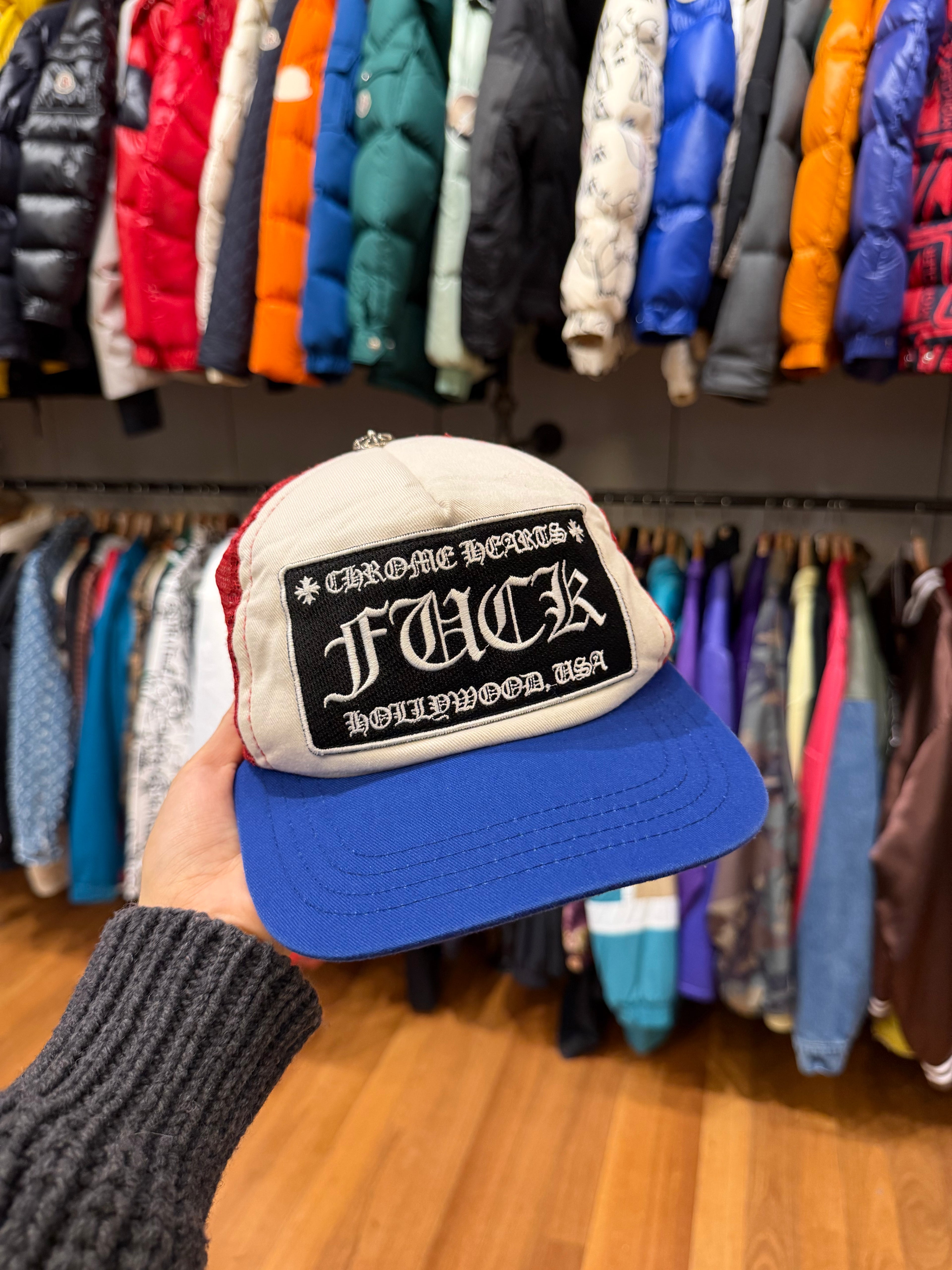 Chrome Hearts "Fuck" Hollywood Trucker Hat