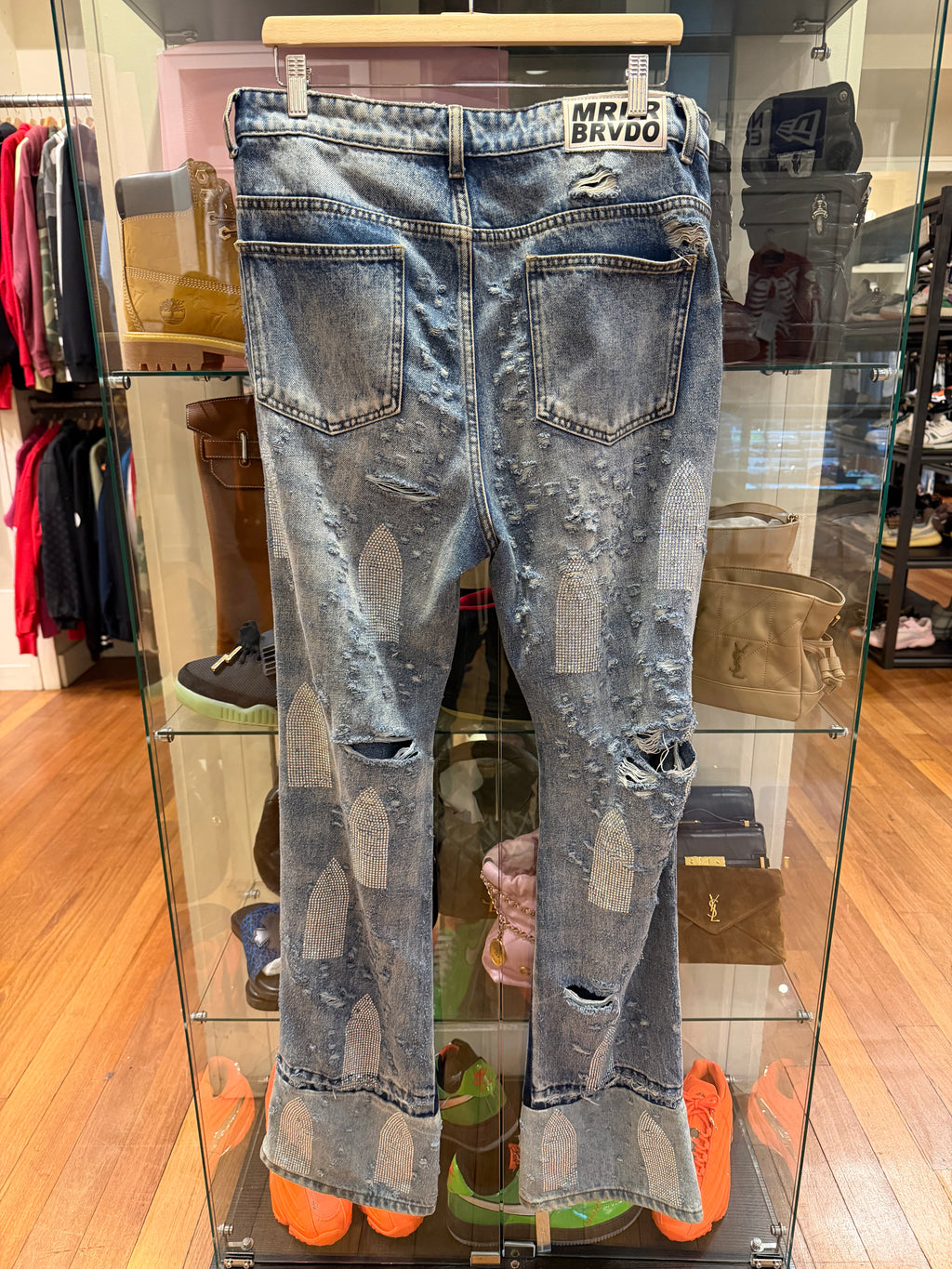 Who Decides War Rhinestone Flare Jeans