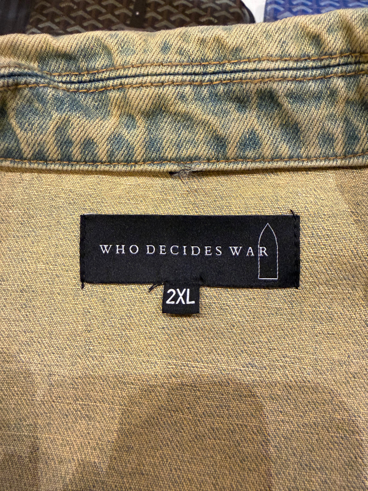 Who Decides War Unfurled Cropped Denim Jacket