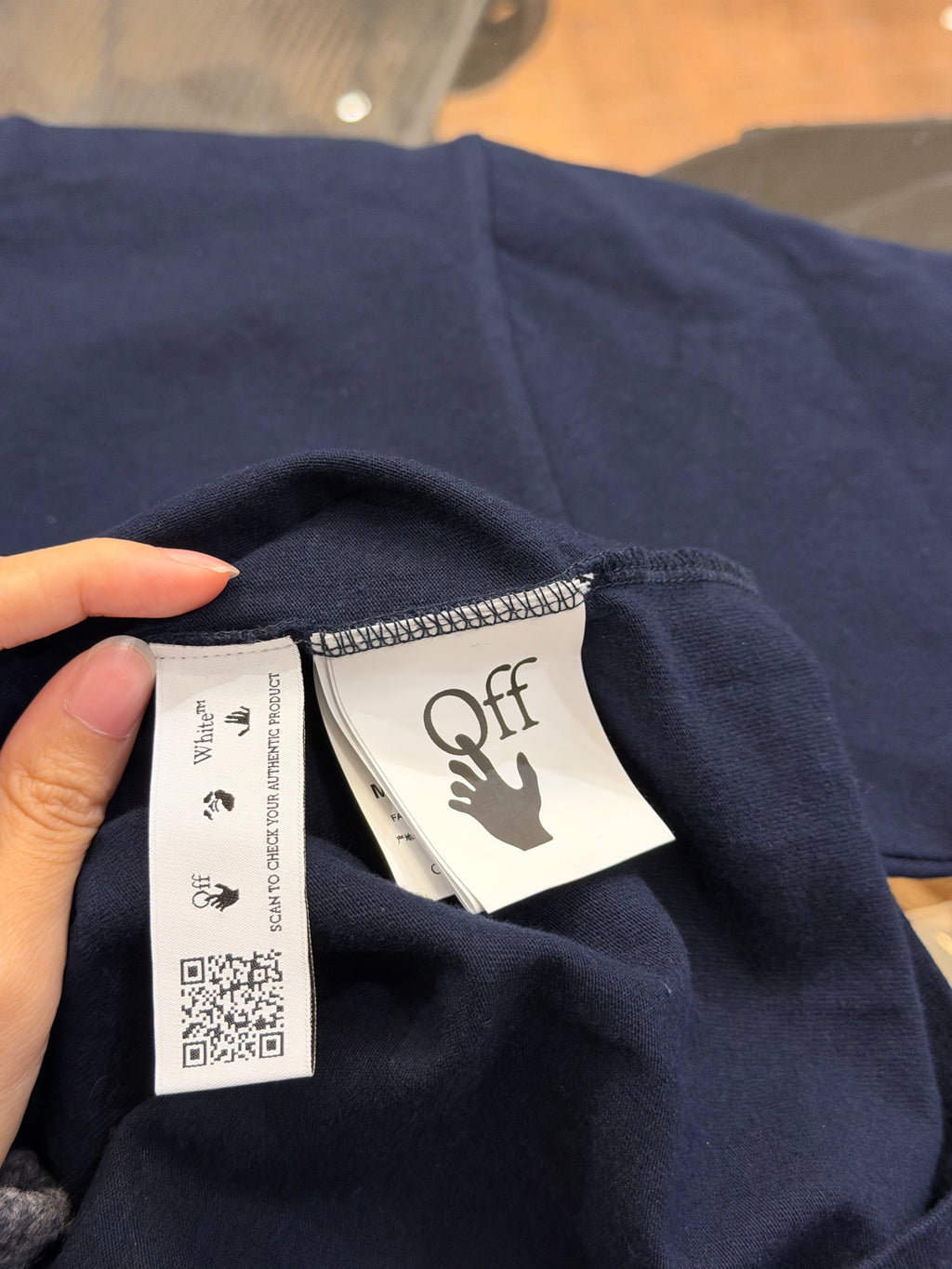 Off-White 'Staff' Tee - Navy