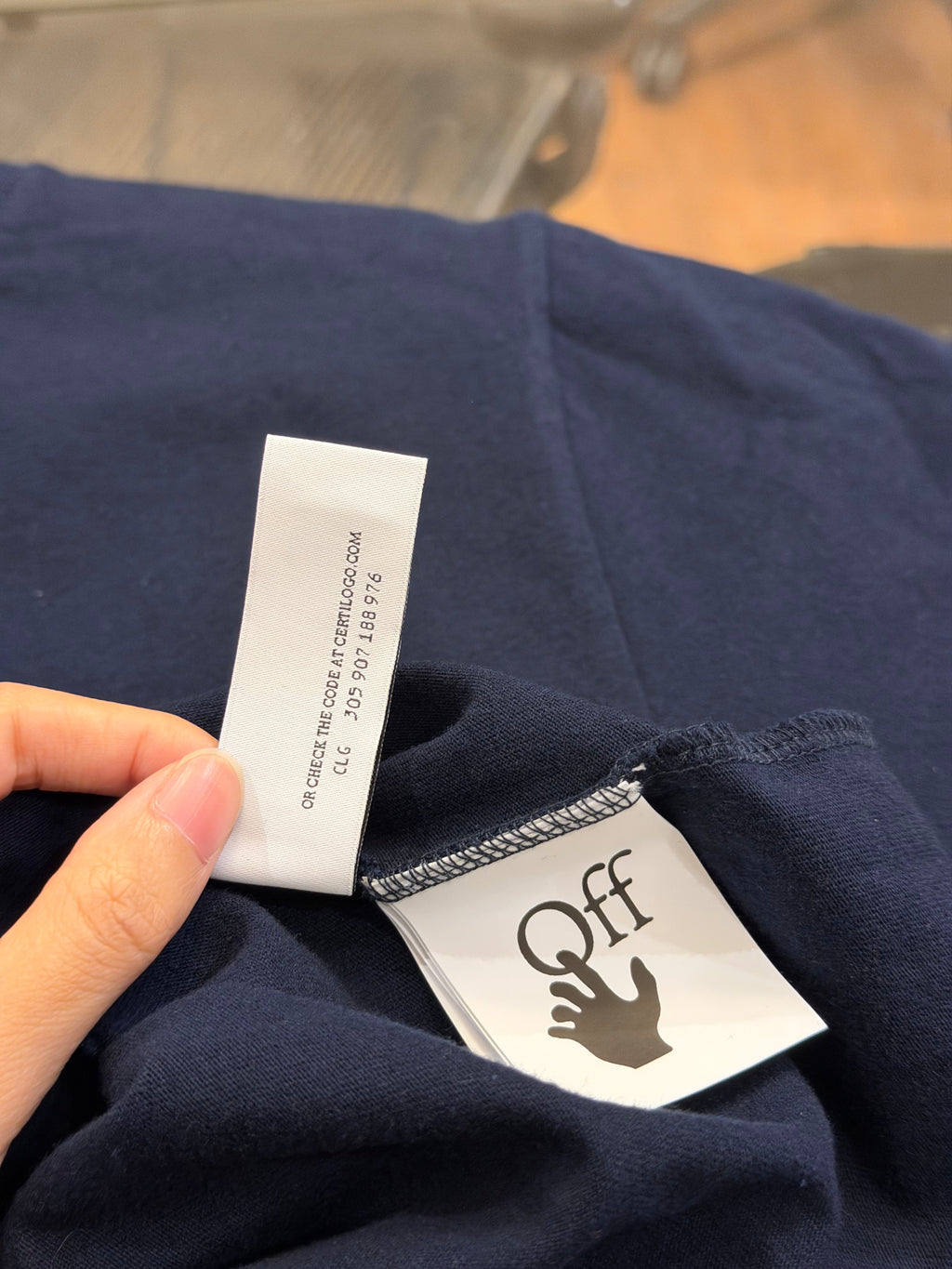 Off-White 'Staff' Tee - Navy