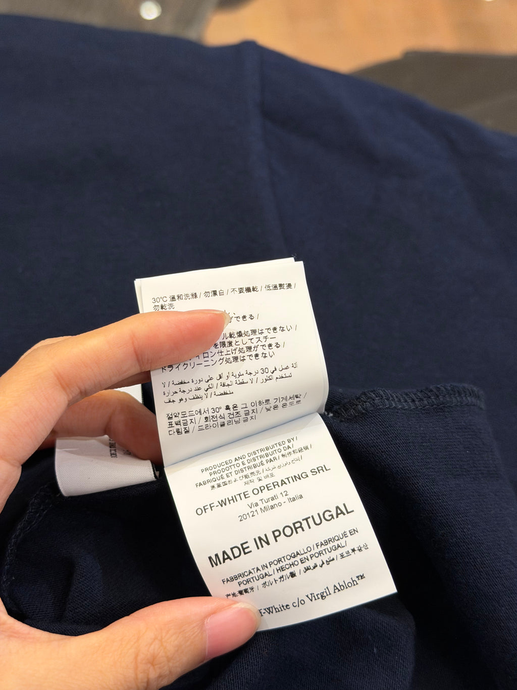 Off-White 'Staff' Tee - Navy