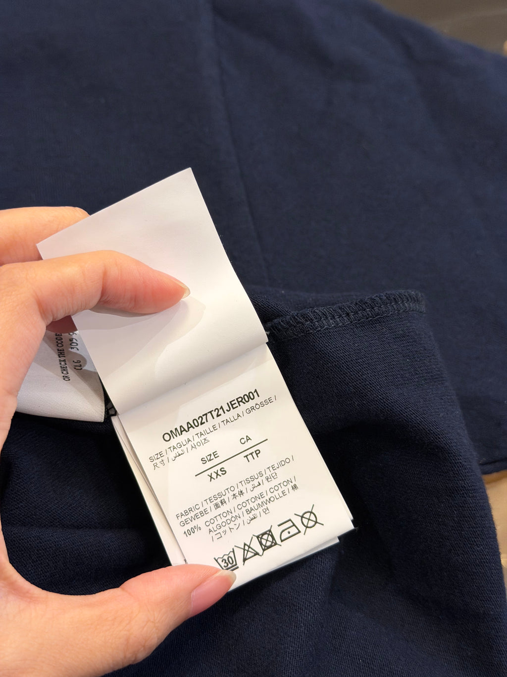 Off-White 'Staff' Tee - Navy