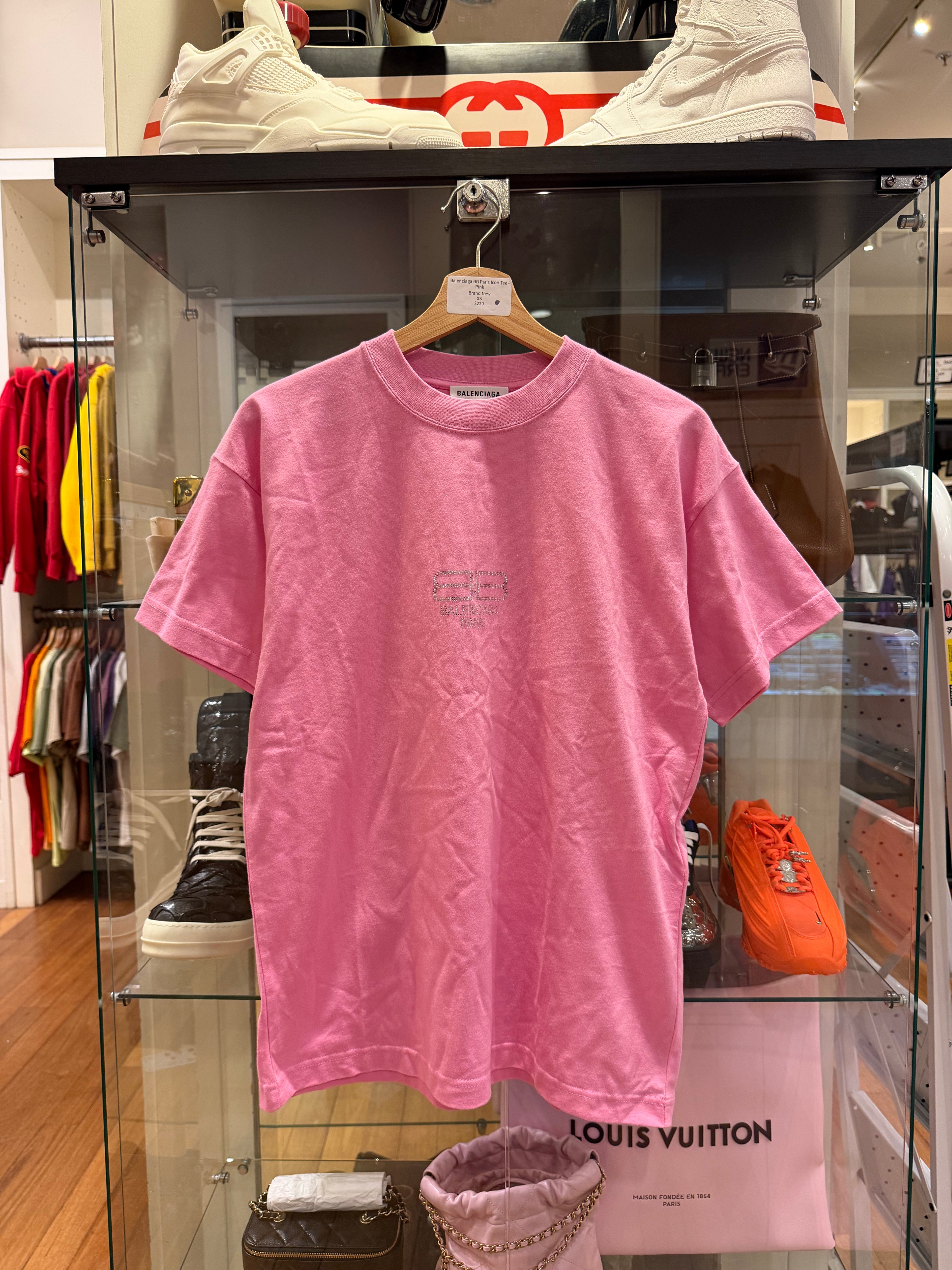 Balenciaga BB Paris Icon Tee -Pink