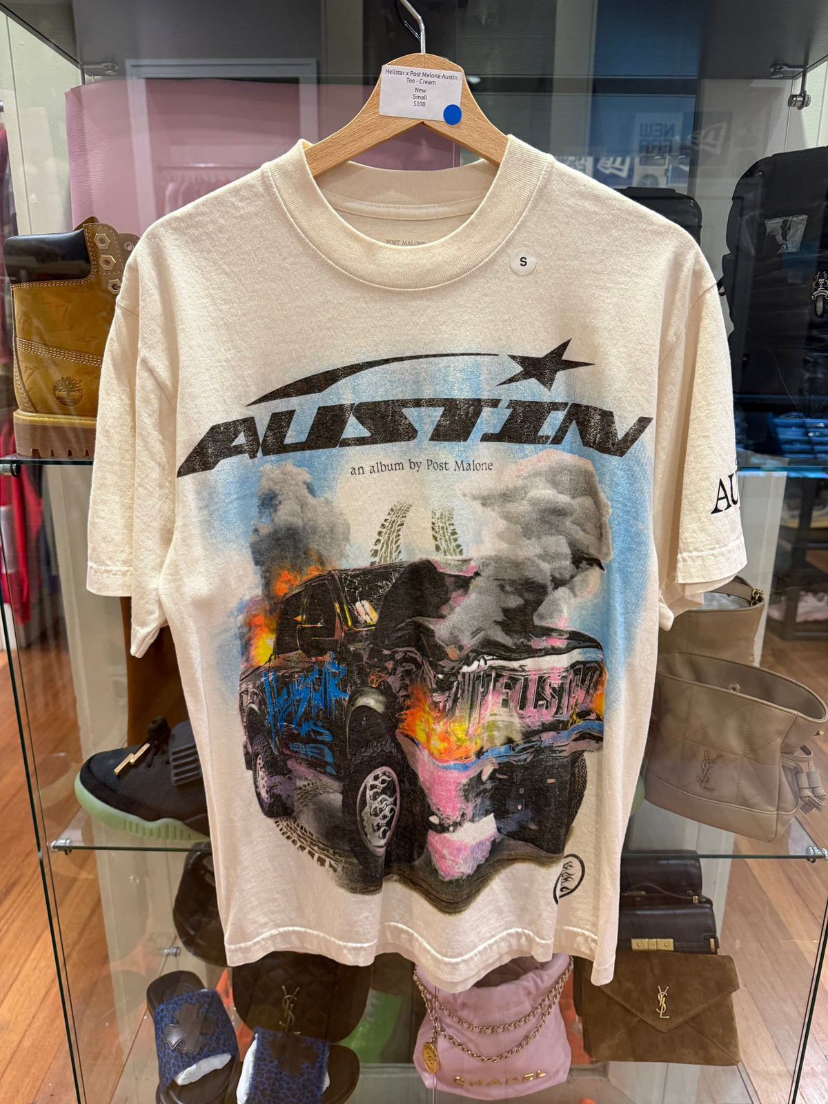 Hellstar x Post Malone Austin Tee - Cream