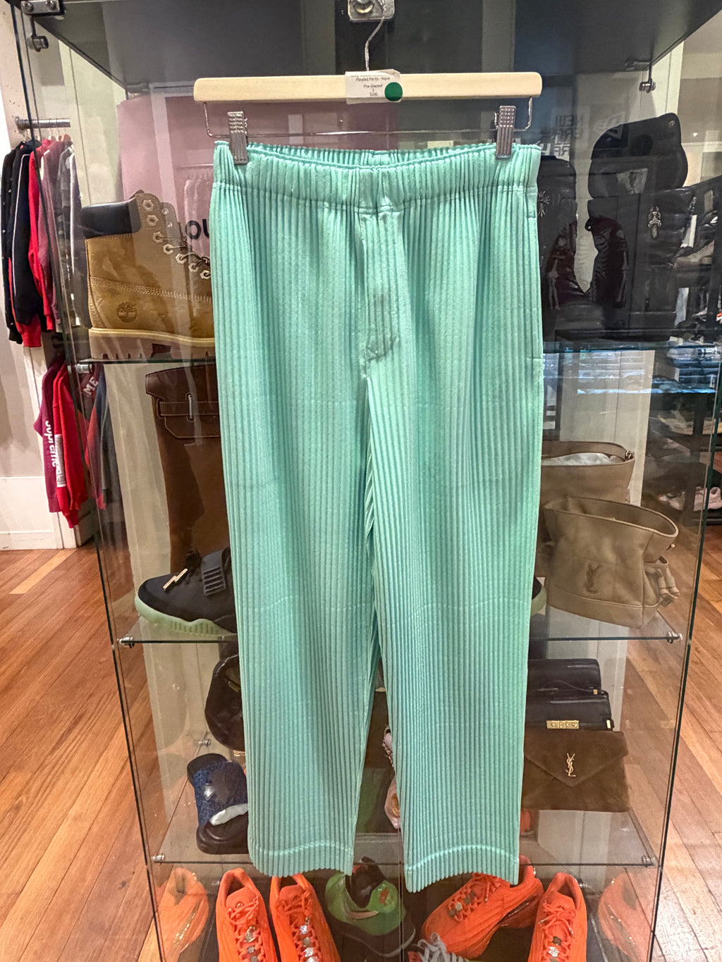 Issey Miyake Homme Pisse Pleated Pants - Aqua