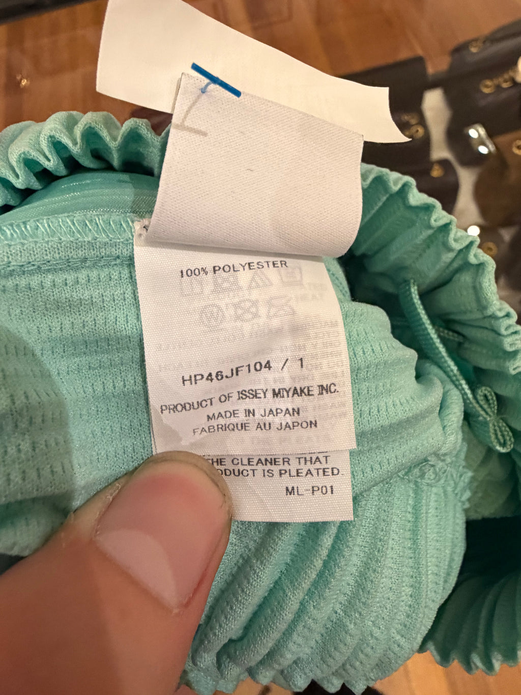 Issey Miyake Homme Pisse Pleated Pants - Aqua
