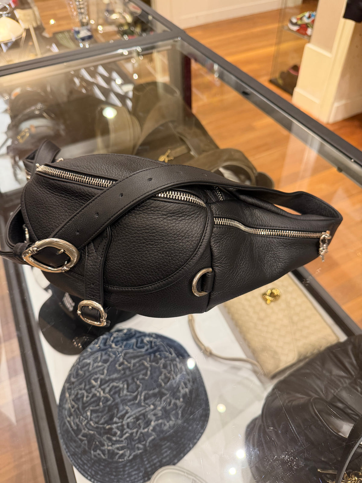 Chrome Hearts Leather Snat Bag - Black