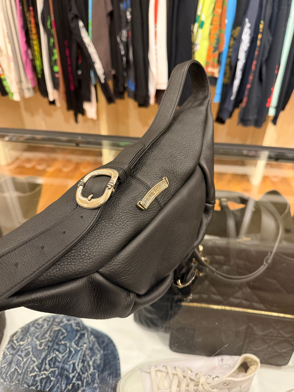Chrome Hearts Leather Snat Bag - Black