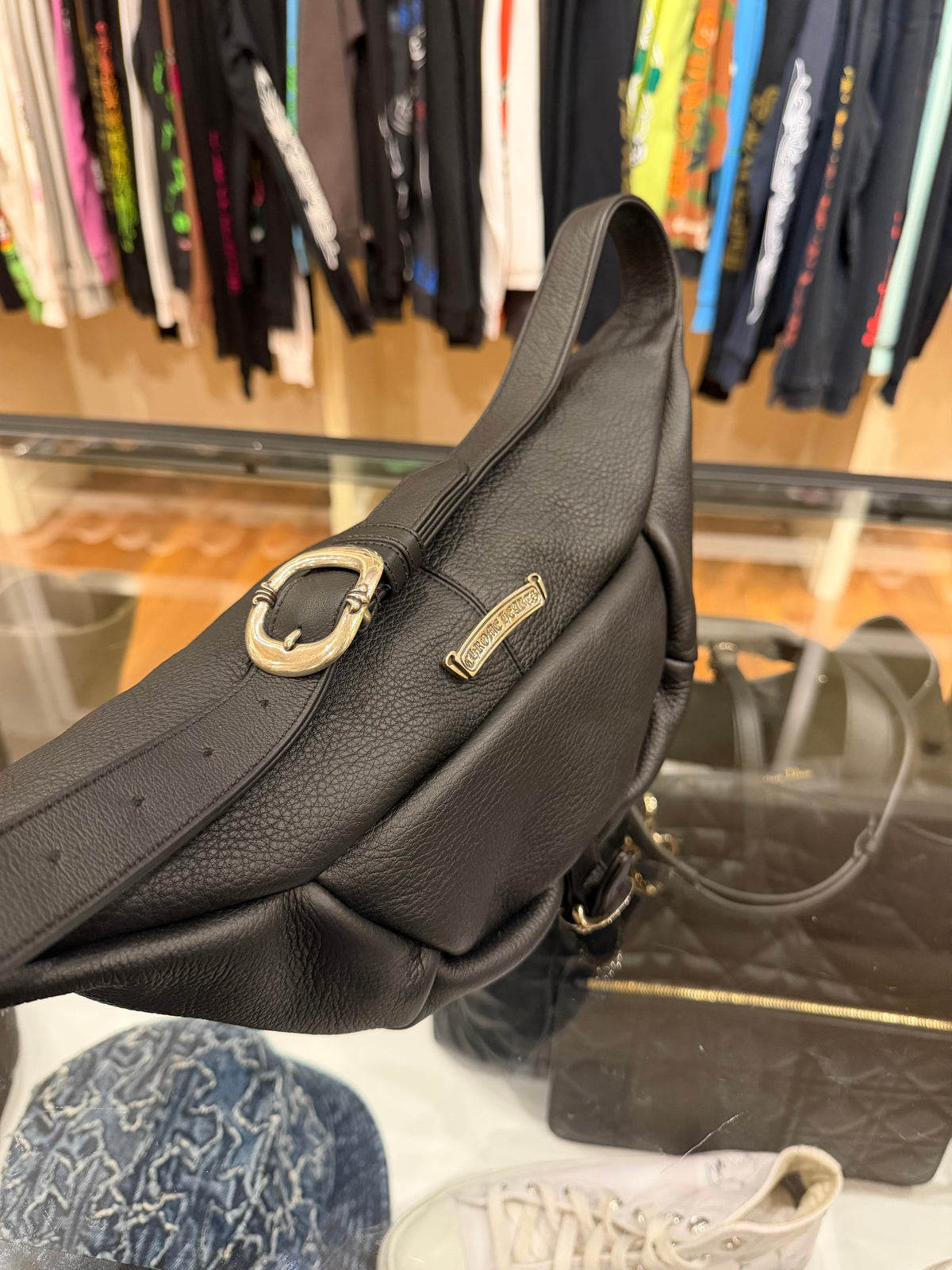 Chrome Hearts Leather Snat Bag - Black