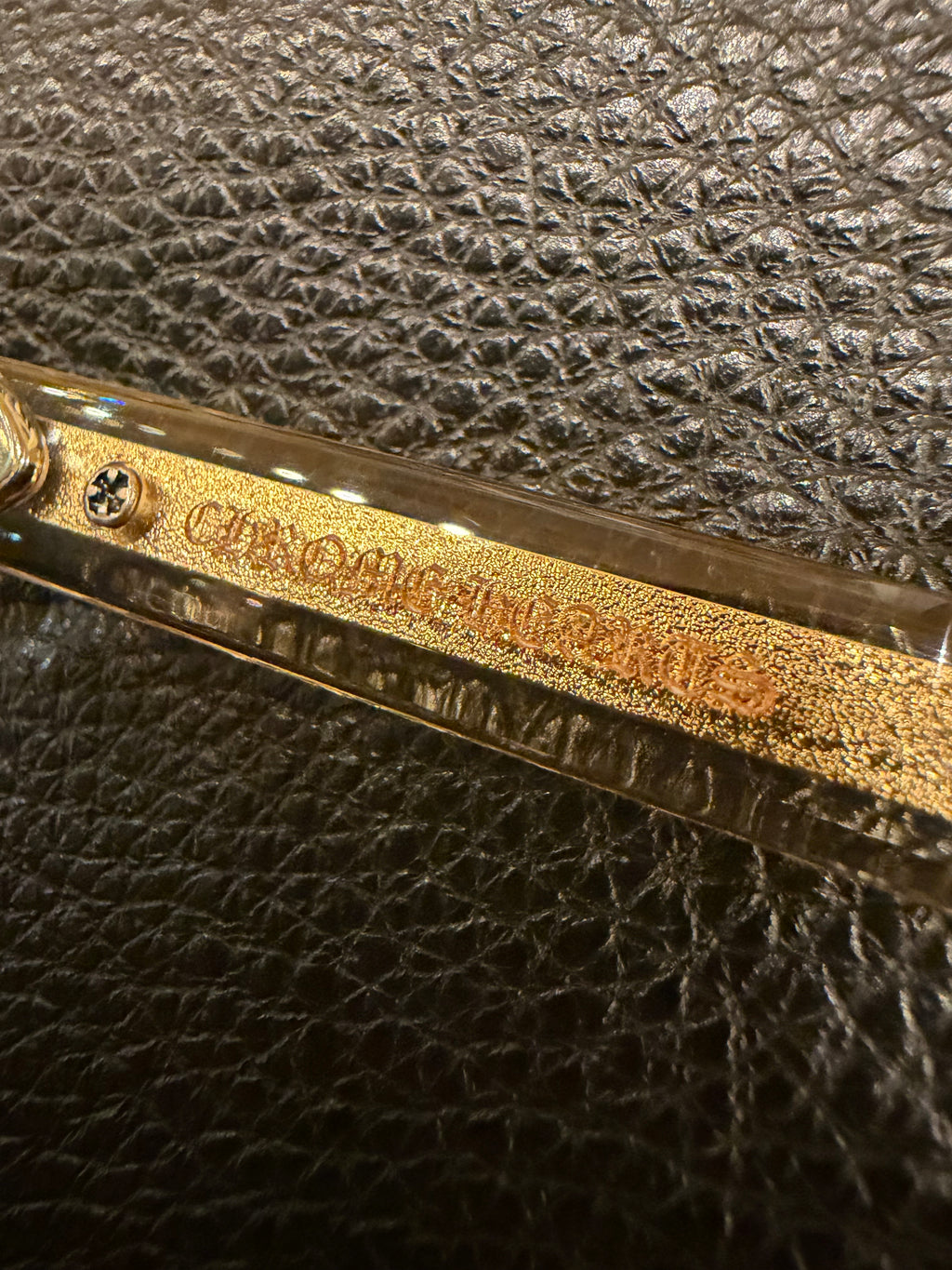 Chrome Hearts ‘Trypoleagain’ Sunglasses - Crystal/Gold