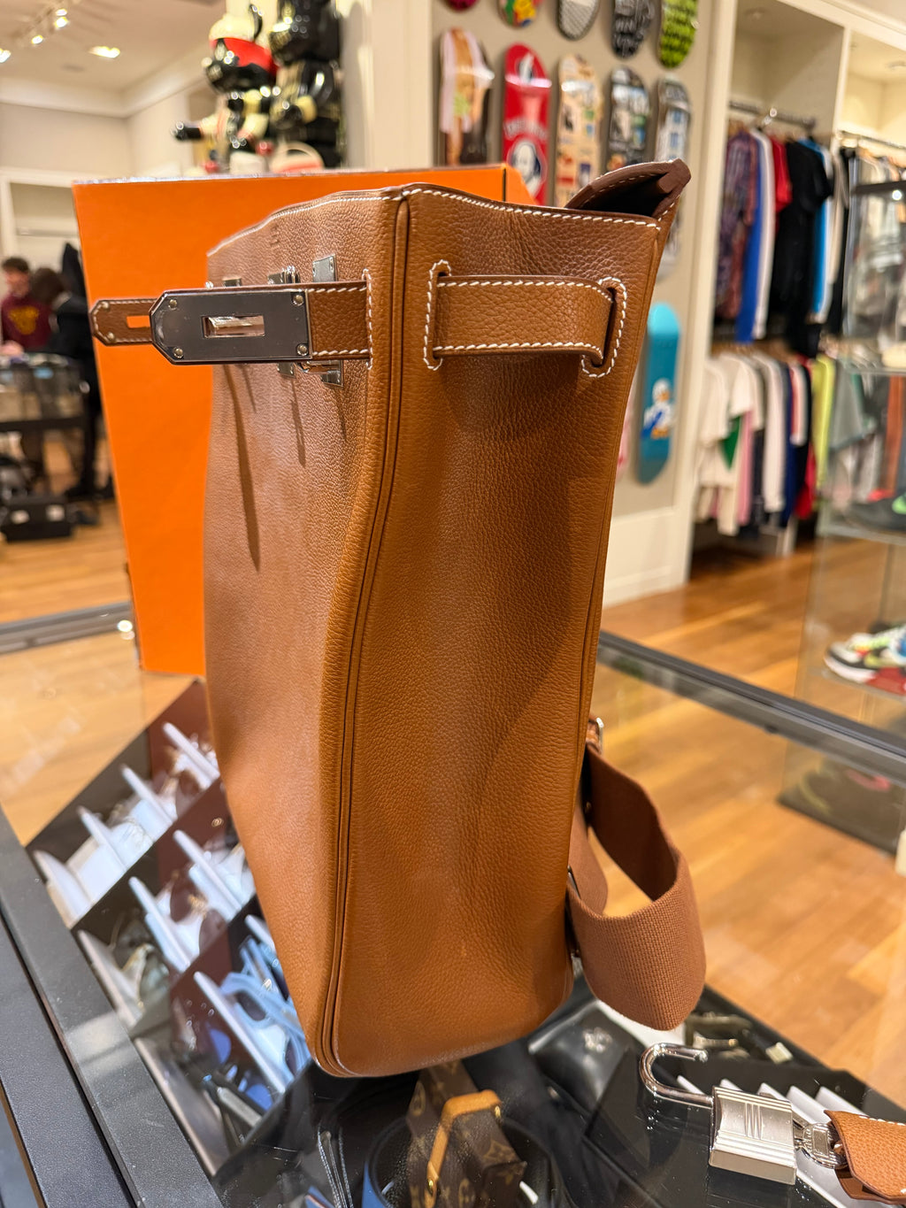 Hermes Hac a Dos GM Backpack in Fauve Barenia Faubourg