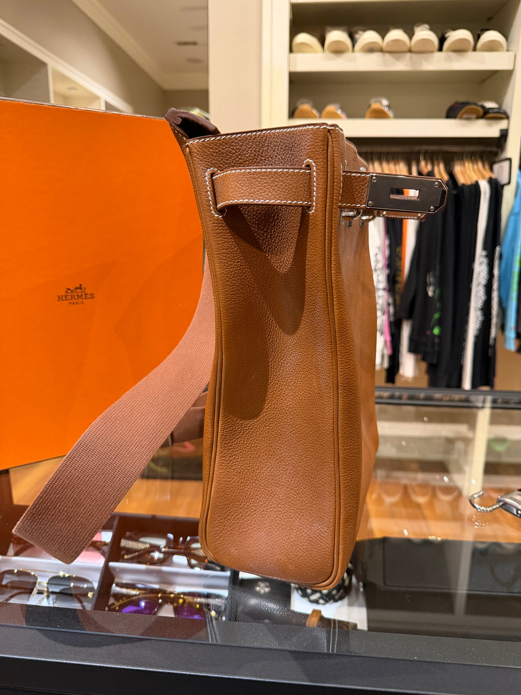 Hermes Hac a Dos GM Backpack in Fauve Barenia Faubourg