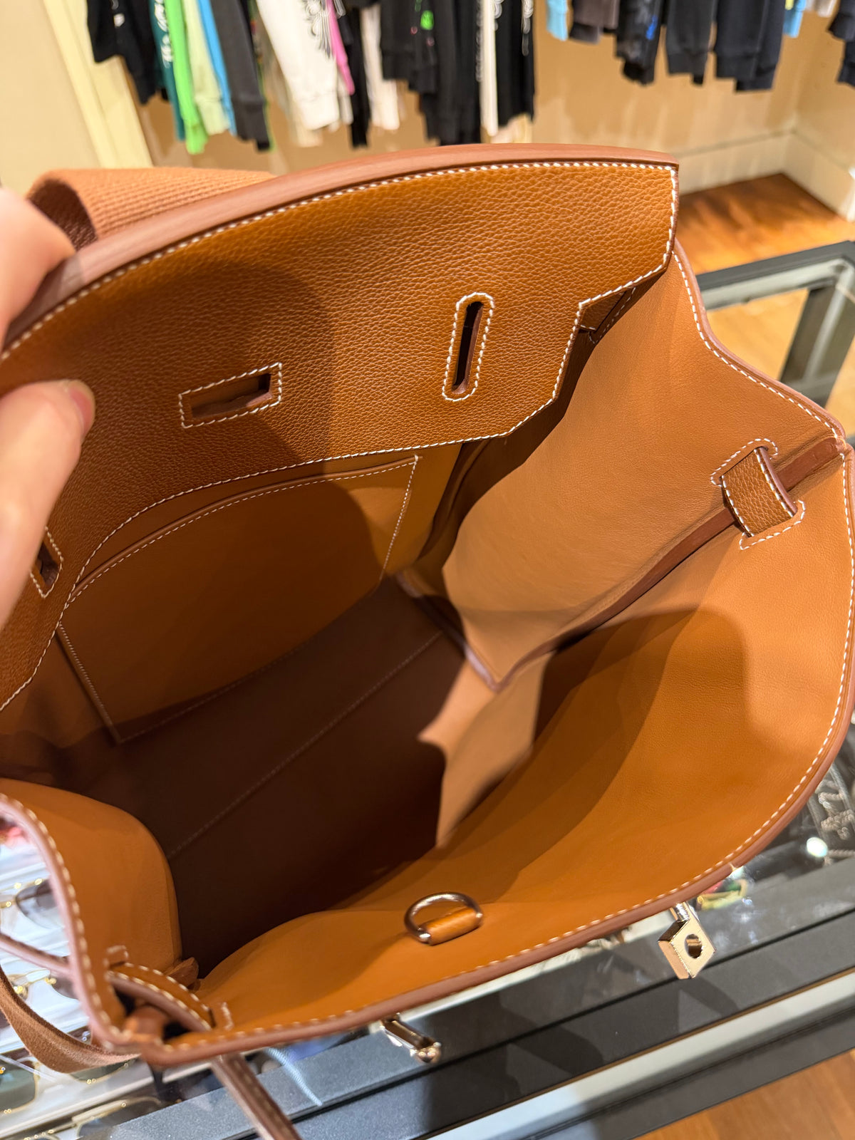 Hermes Hac a Dos GM Backpack in Fauve Barenia Faubourg