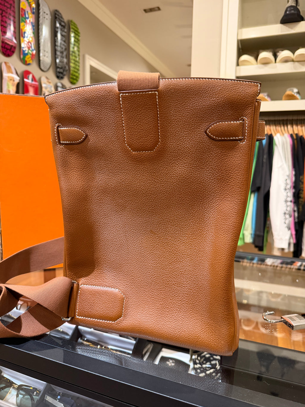 Hermes Hac a Dos GM Backpack in Fauve Barenia Faubourg