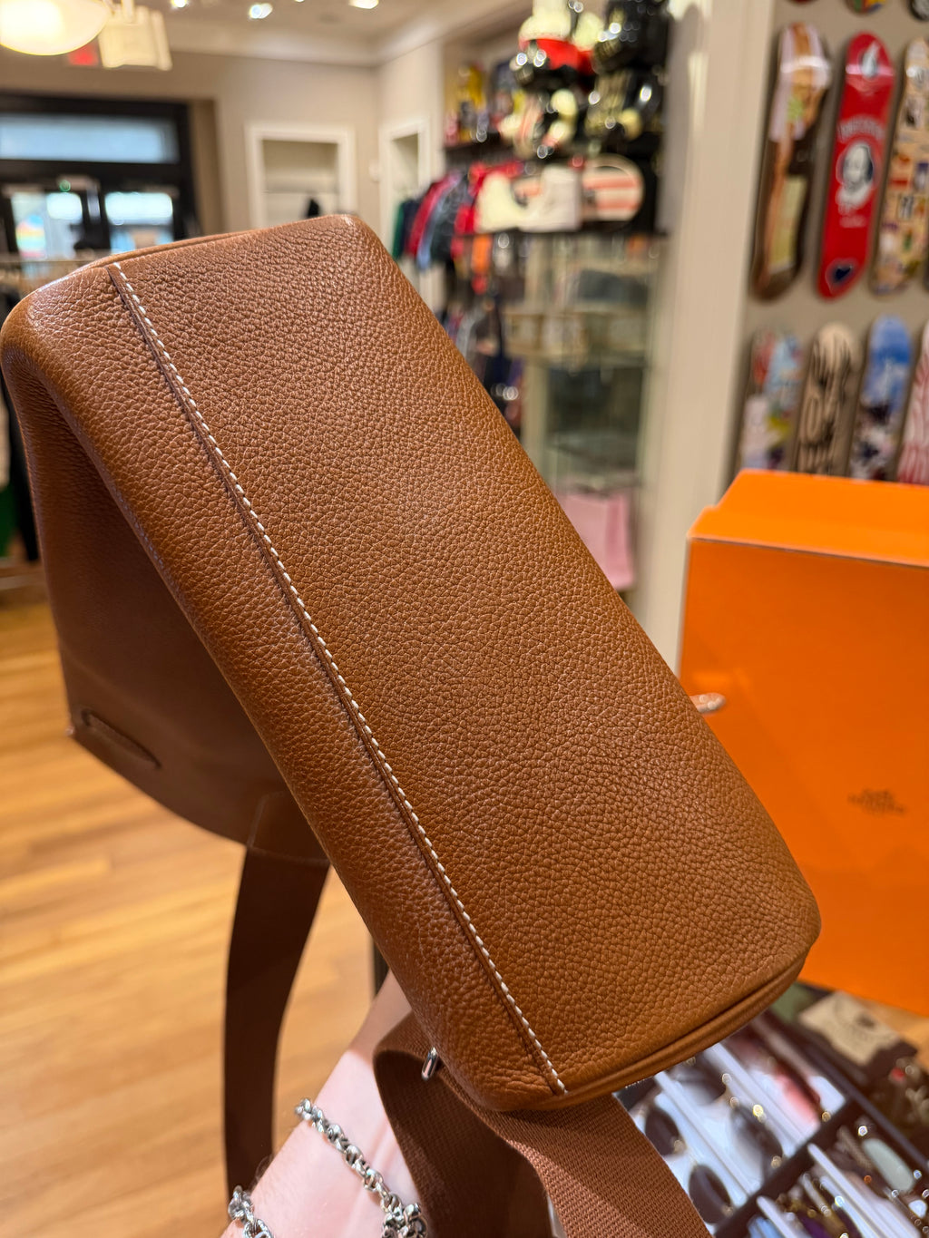 Hermes Hac a Dos GM Backpack in Fauve Barenia Faubourg