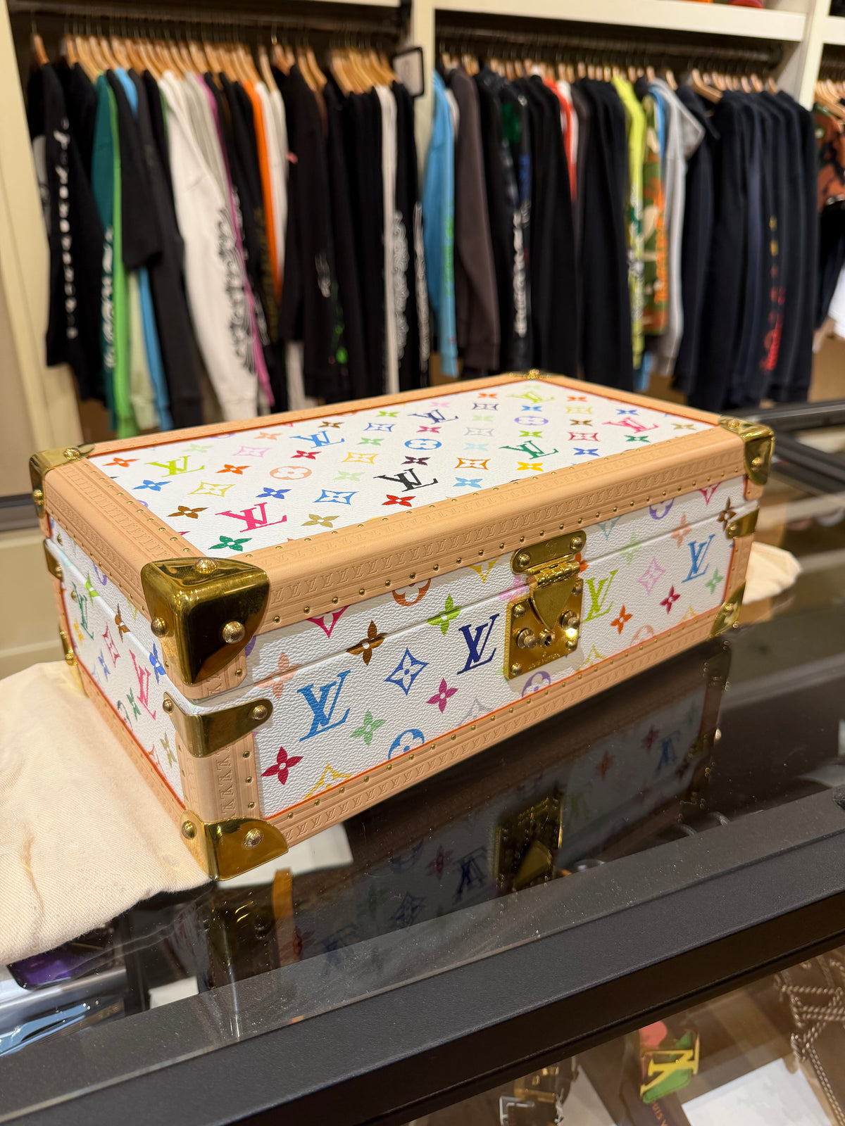 Louis Vuitton LV x TM Coffret 8 Montres NV Monogram Watch Trunk - White