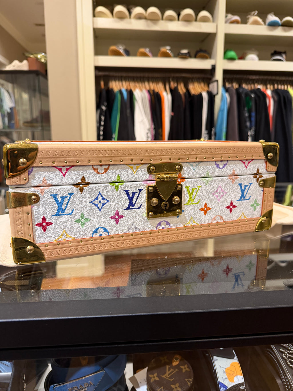 Louis Vuitton LV x TM Coffret 8 Montres NV Monogram Watch Trunk - White